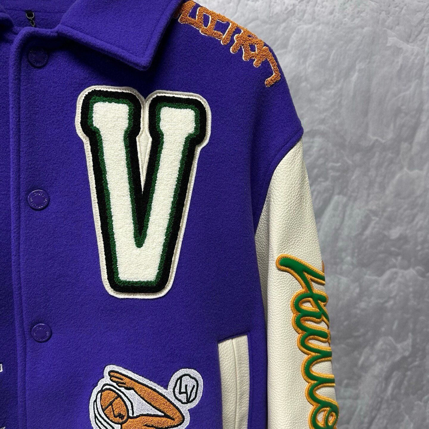 Louis Vuitton Frog Patch Varsity Jacket — front