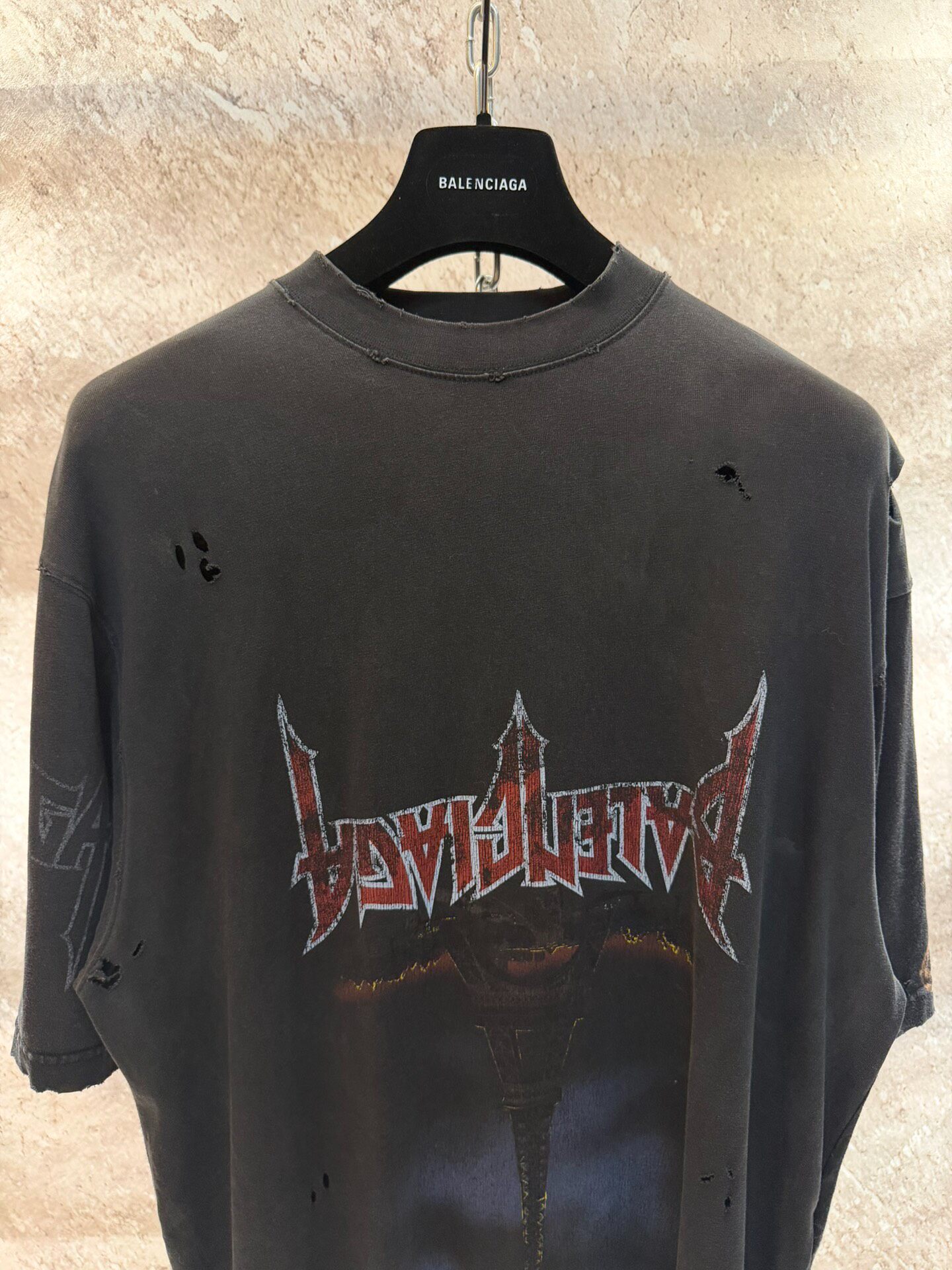 Balenciaga Reversed Eiffel Tower Tee — front