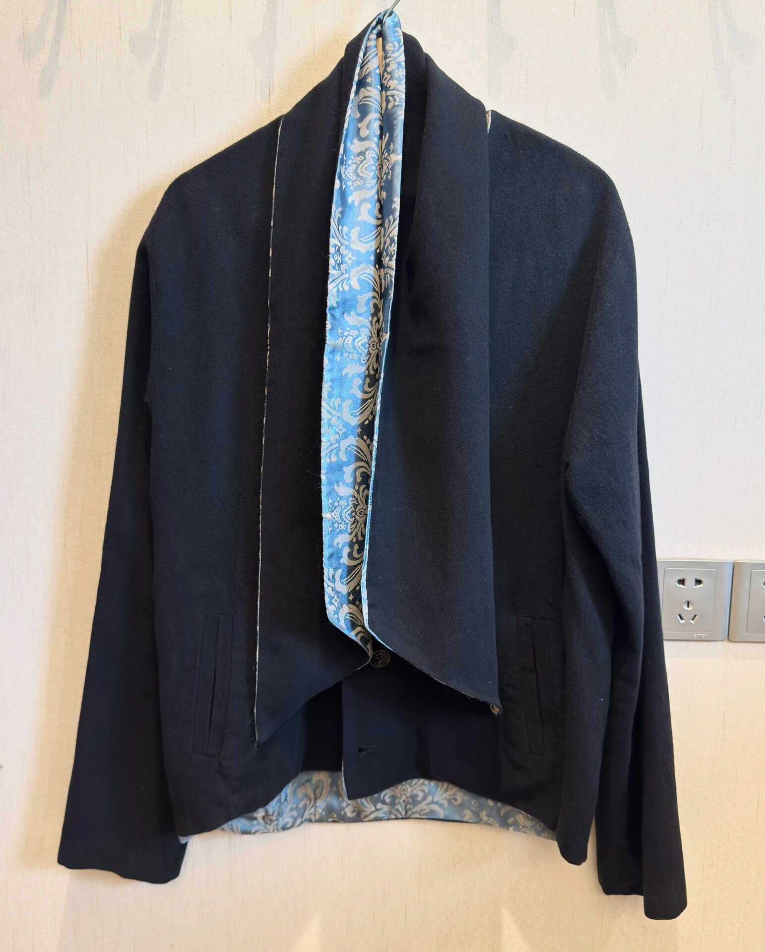 Geoffrey B Small Black Cashmere Jacket — back