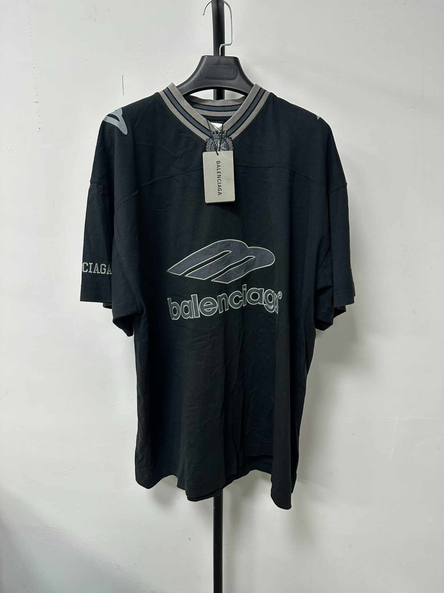 Balenciaga Football V-neck Short Sleeve T-Shirt