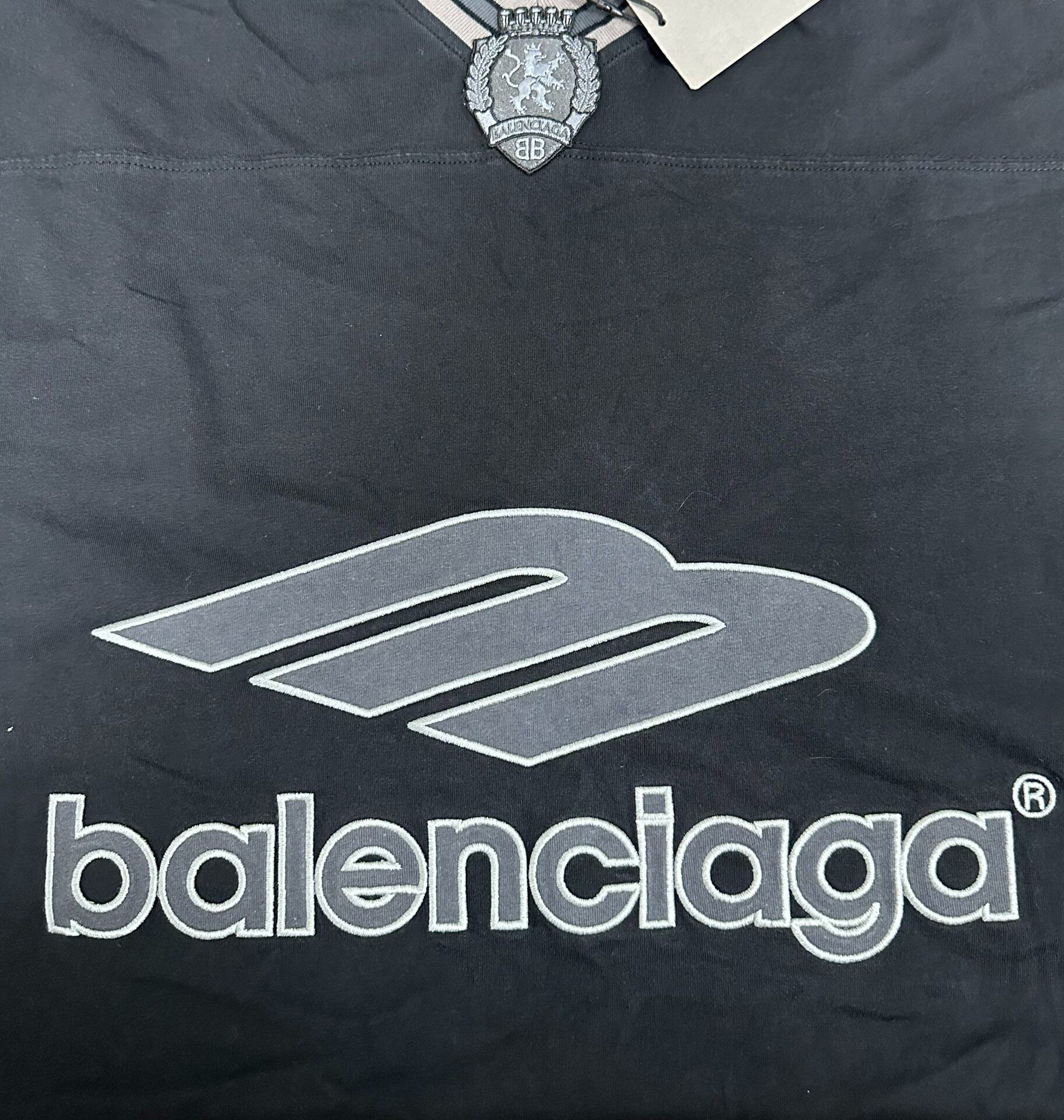 Balenciaga Football V-neck Short Sleeve T-Shirt — detail
