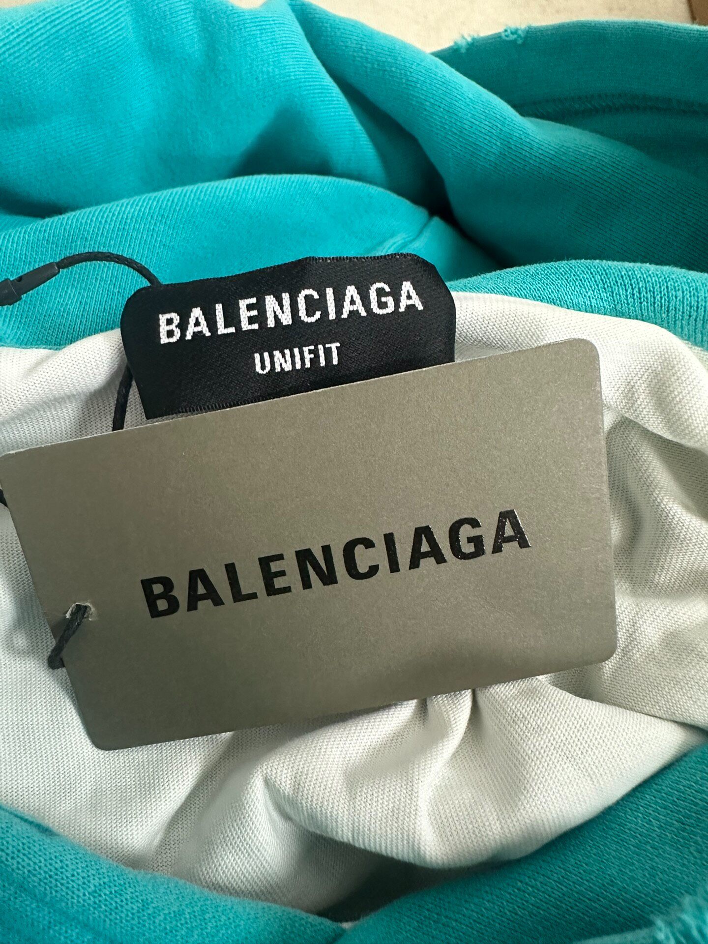 Balenciaga Distressed Hoodie — label