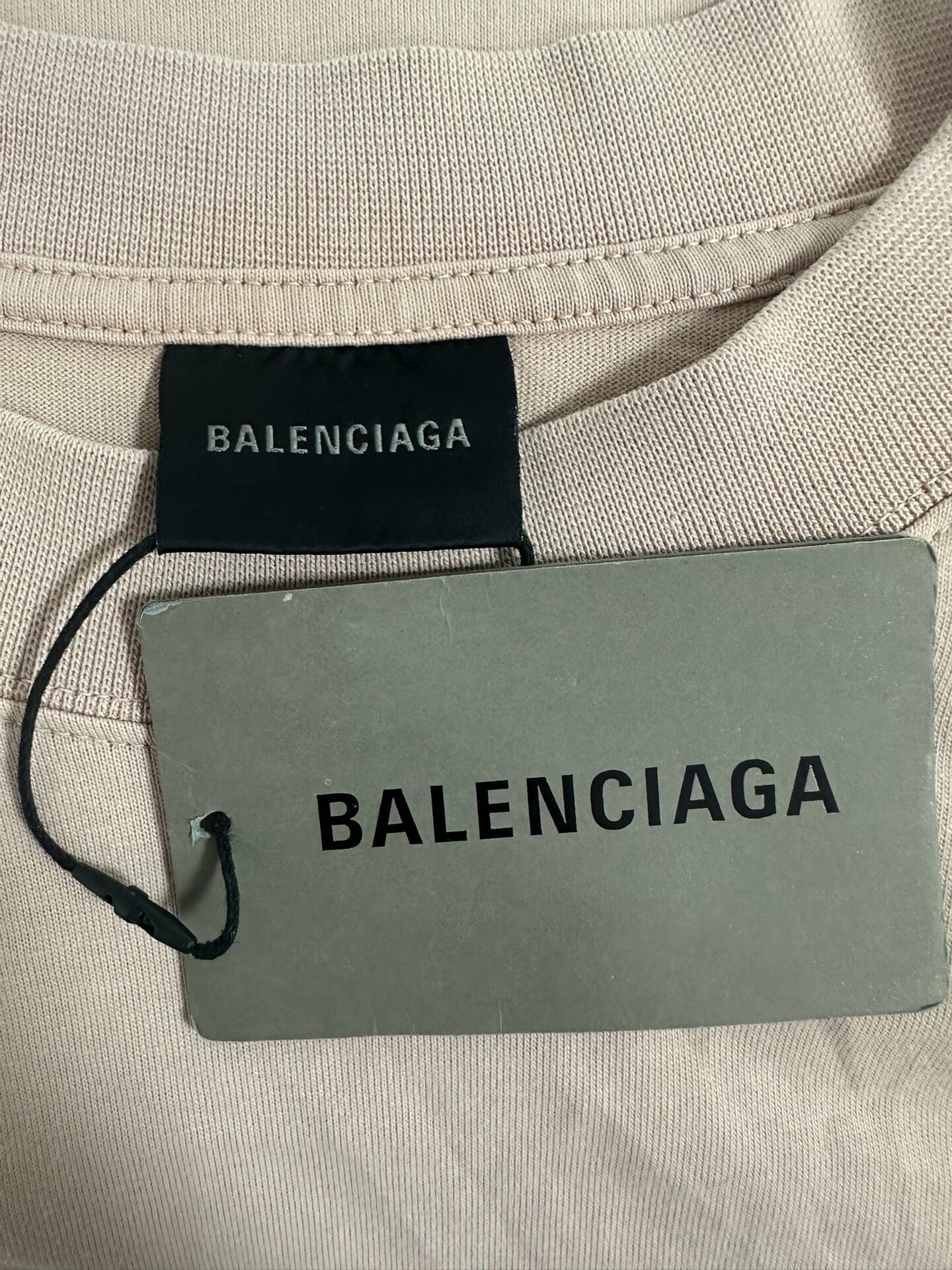 Balenciaga Logo Print Short Sleeve T-Shirt — label