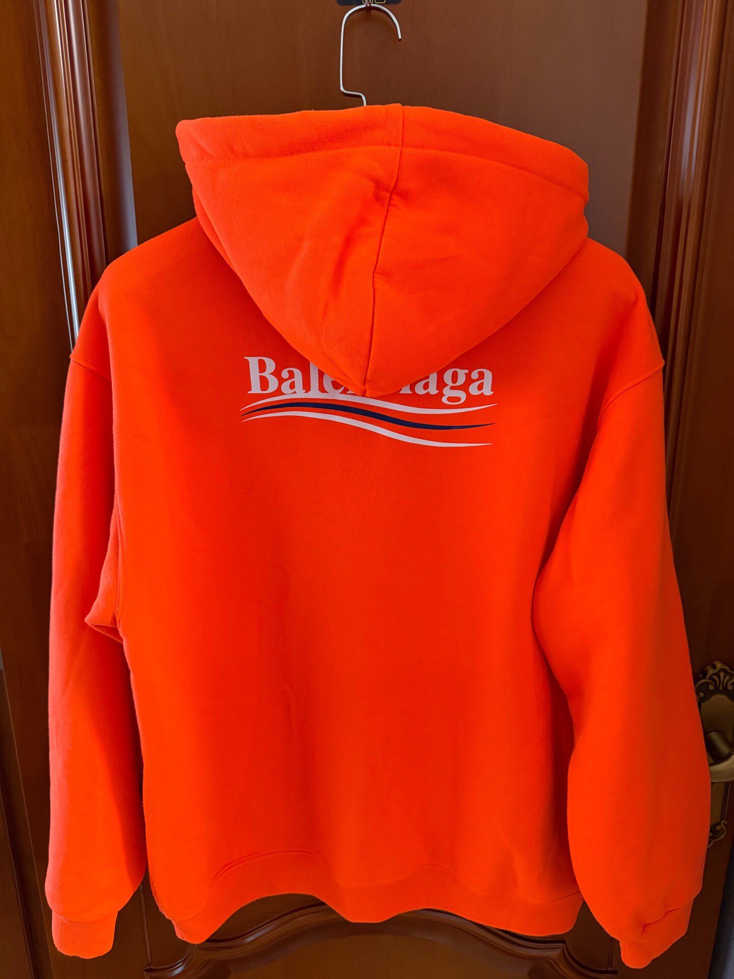 Balenciaga Orange Cola Logo Hoodie — front