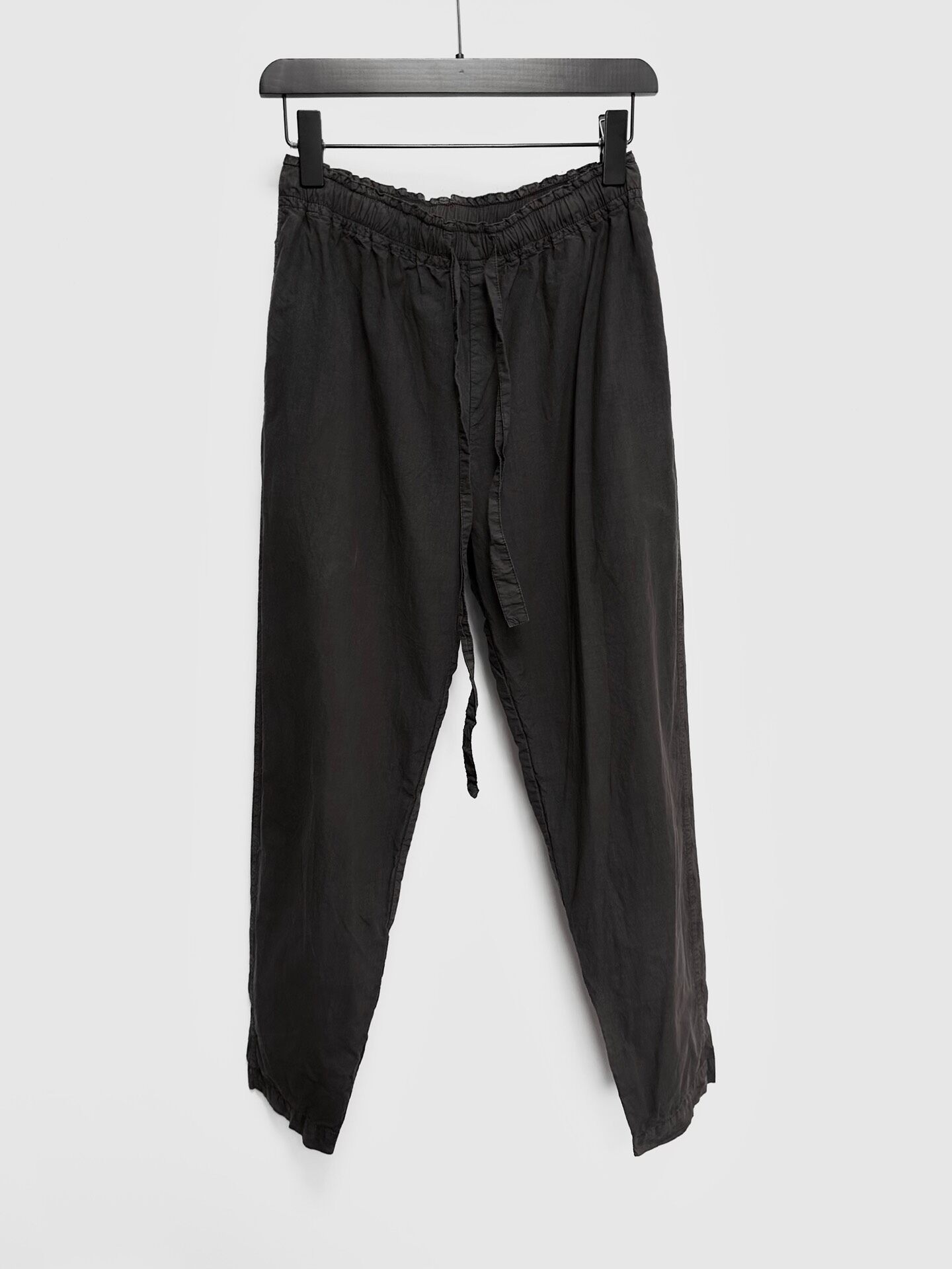 Charcoal Paper Cotton Drawstring Pants