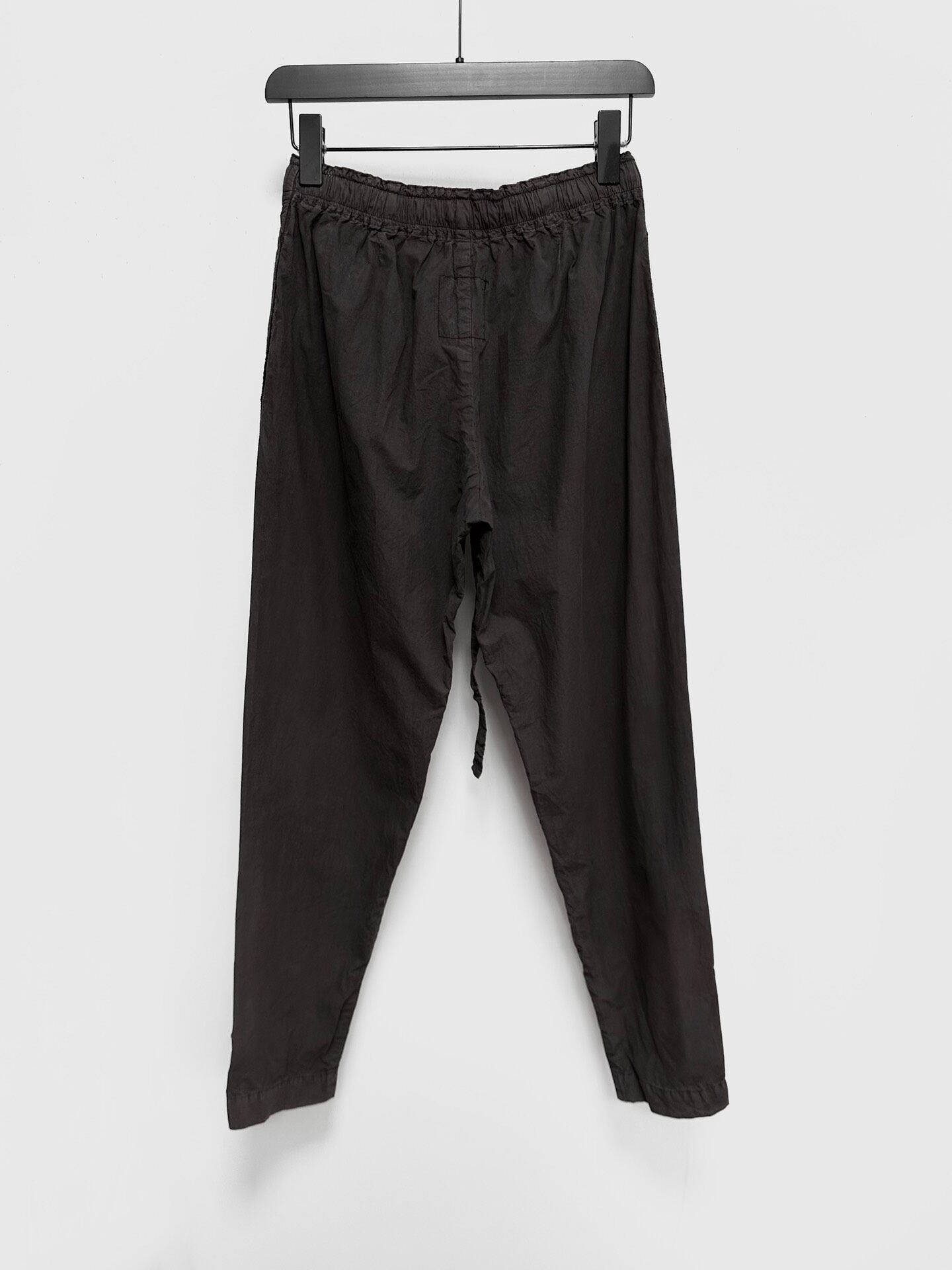 Charcoal Paper Cotton Drawstring Pants — front