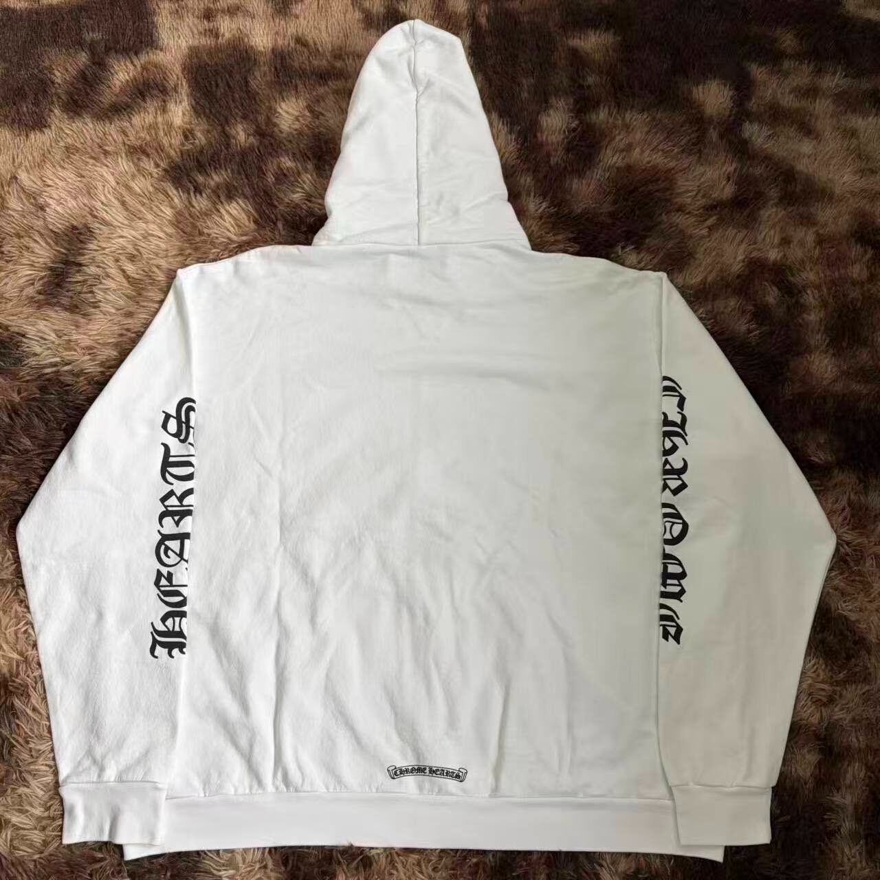 Chrome Hearts White Zip-Up Hoodie — front