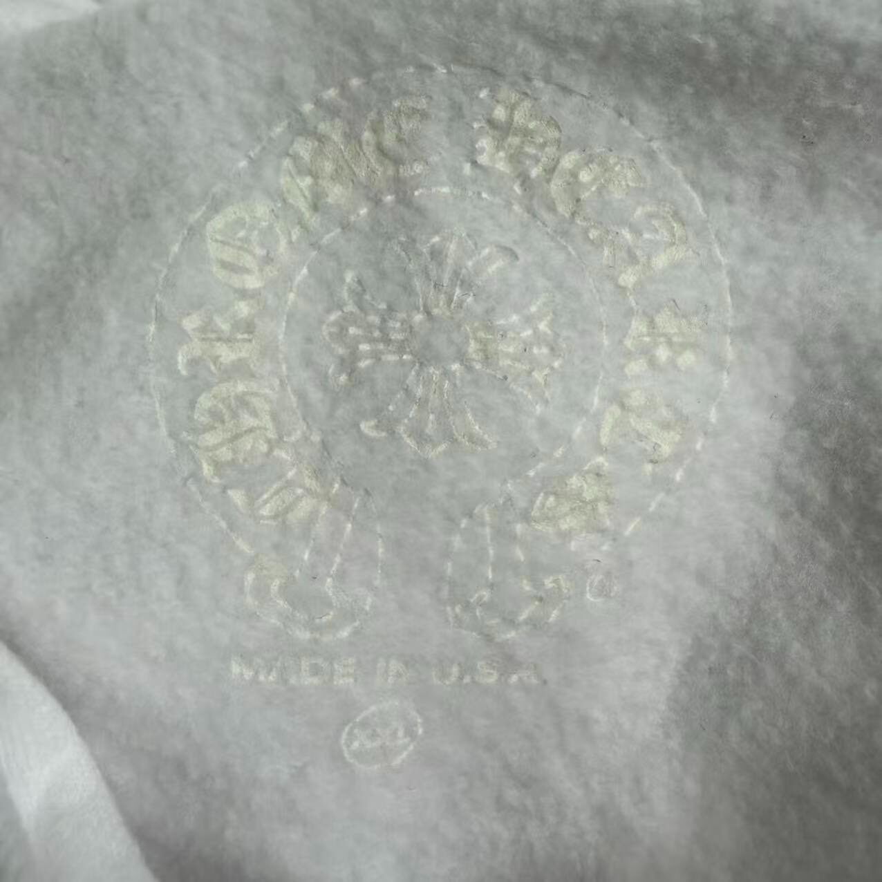 Chrome Hearts White Zip-Up Hoodie — detail