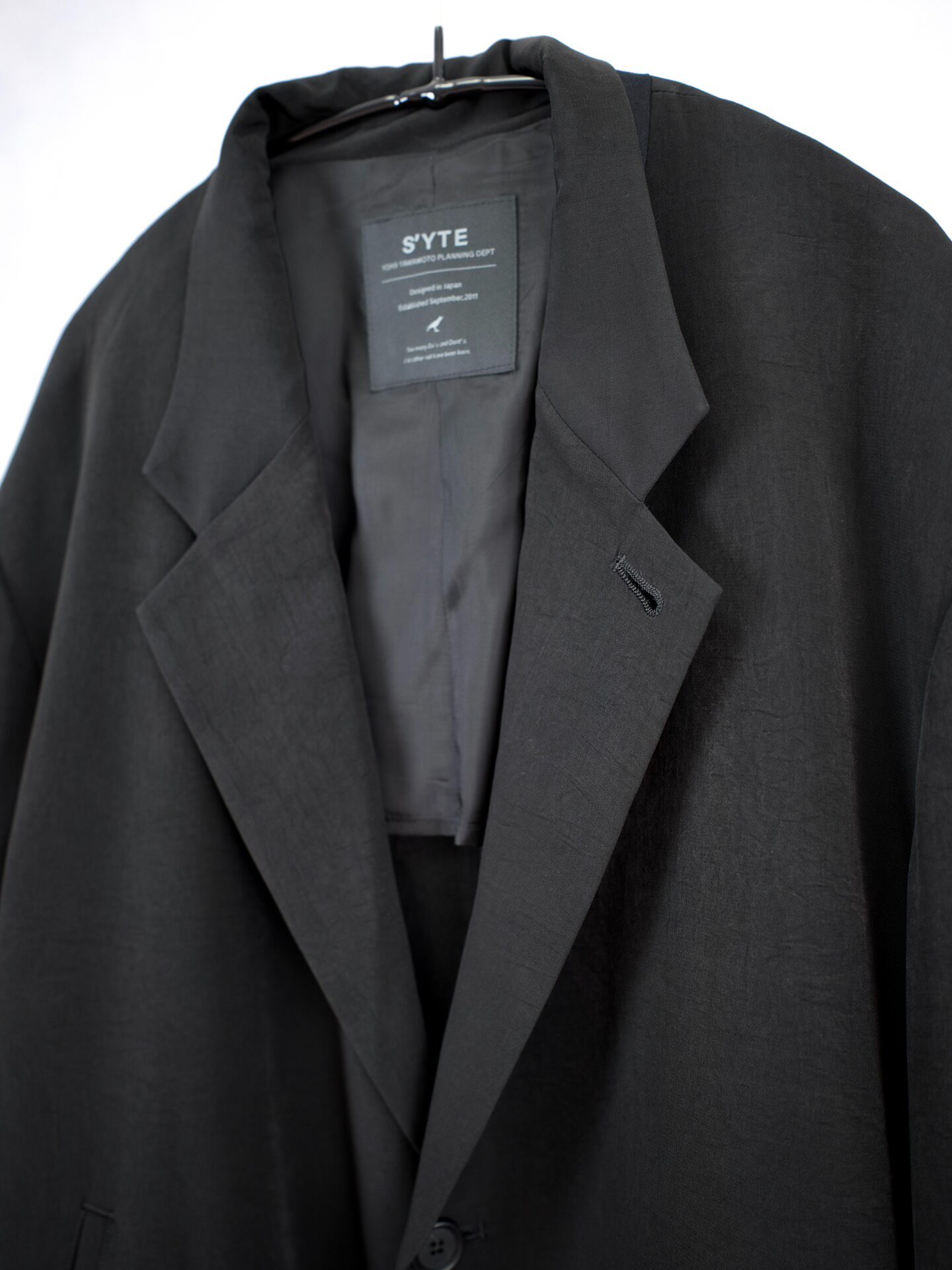 Yohji Yamamoto 26SS 3B Long Coat — label