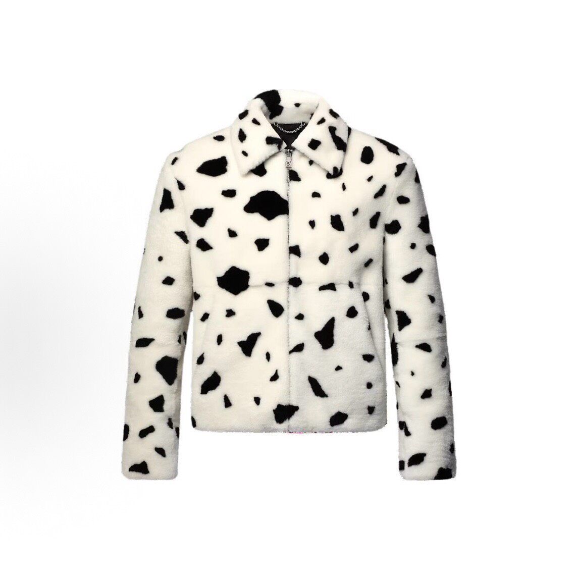 LV SS25 Men's Size 54 Collared Fur Coat
