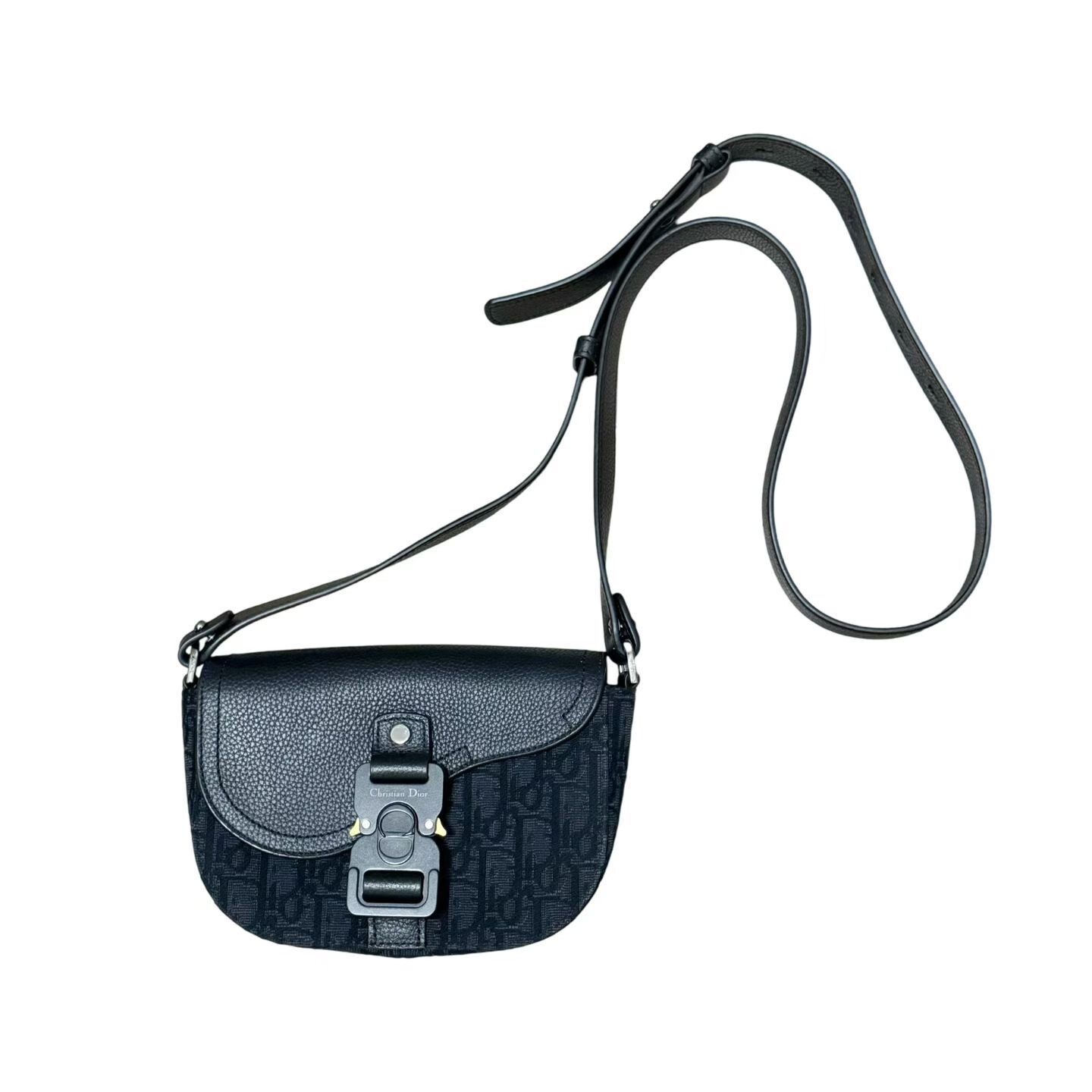 Dior Mini Black Monogram Saddle Crossbody Bag
