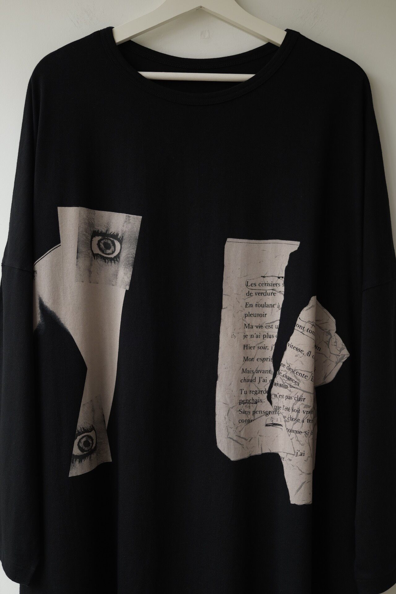 Yohji Yamamoto 18AW Oversized Eye Print Top — label