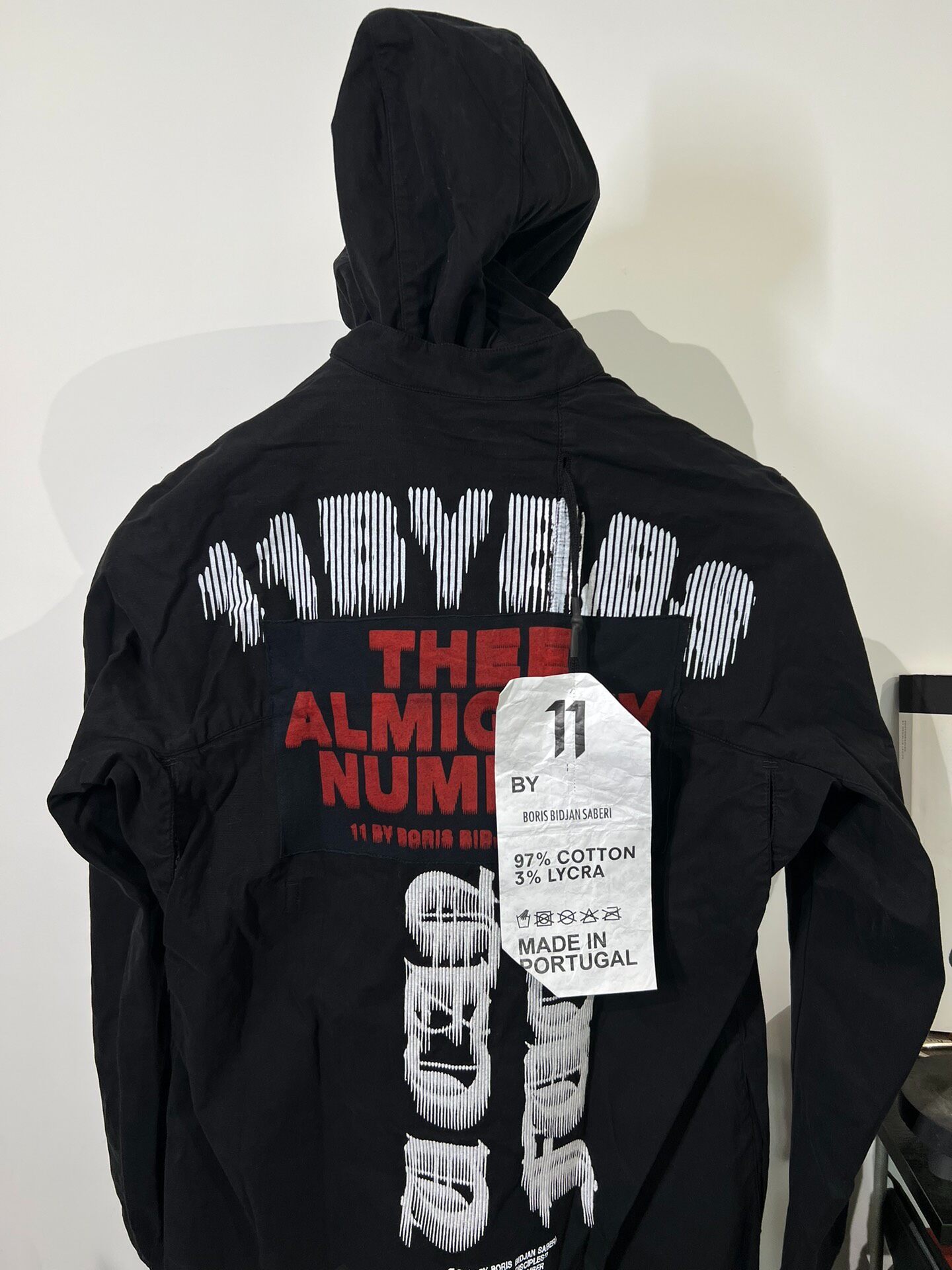 Boris Bidjan Saberi Mid-Length Hooded Jacket — detail