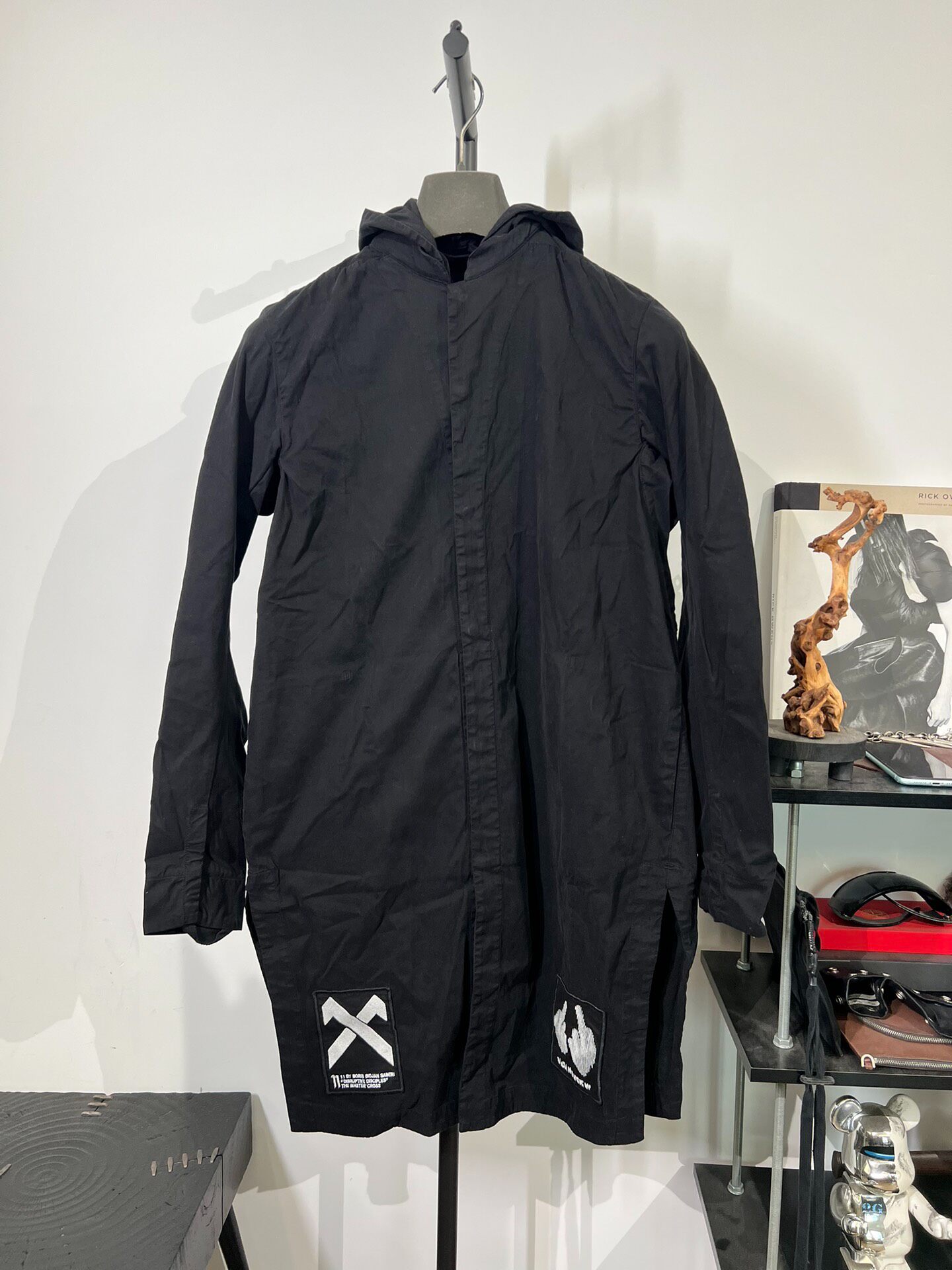 Boris Bidjan Saberi Mid-Length Hooded Jacket — front