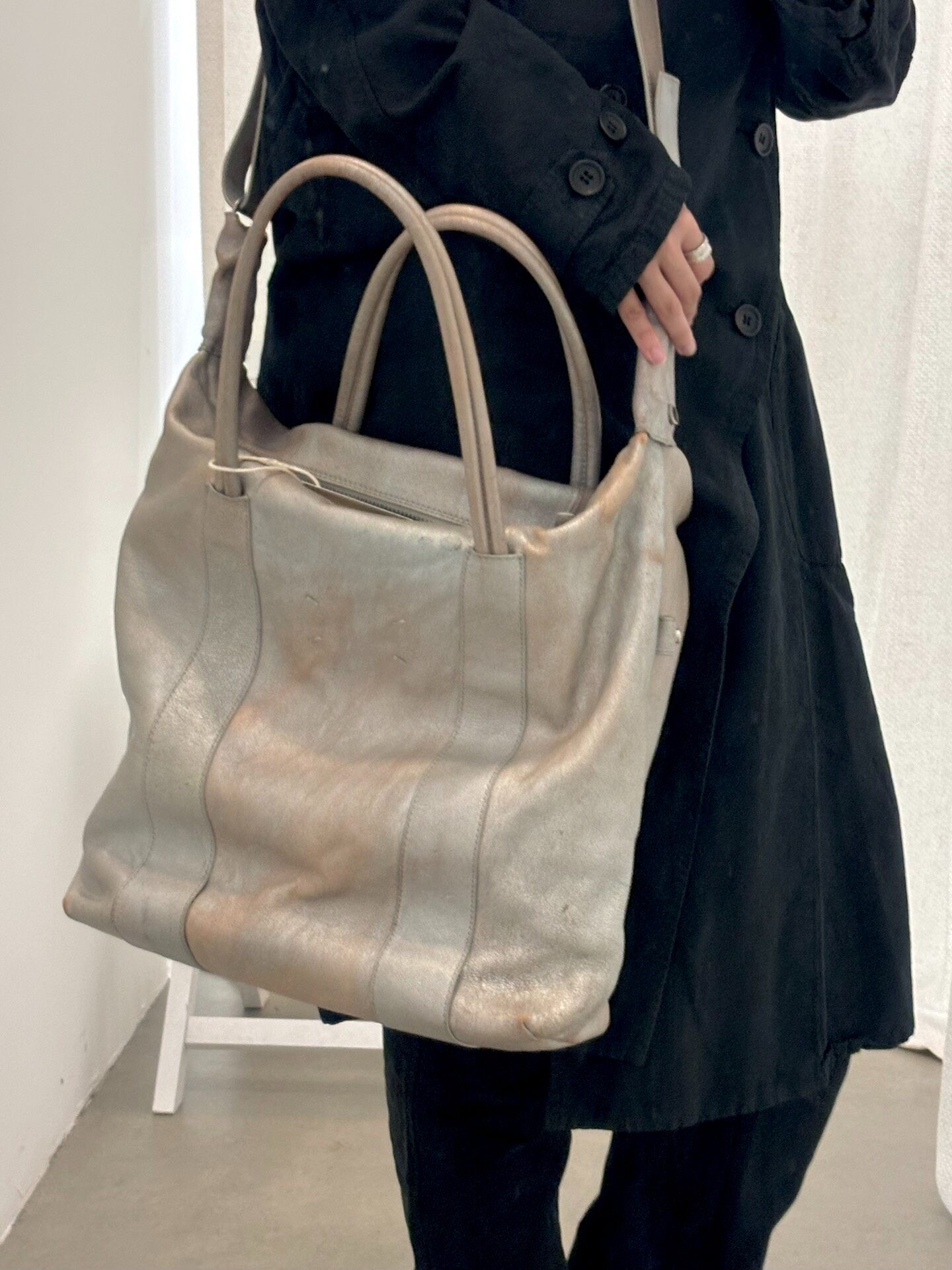 Maison Margiela SS2013 Silver Leather Tote