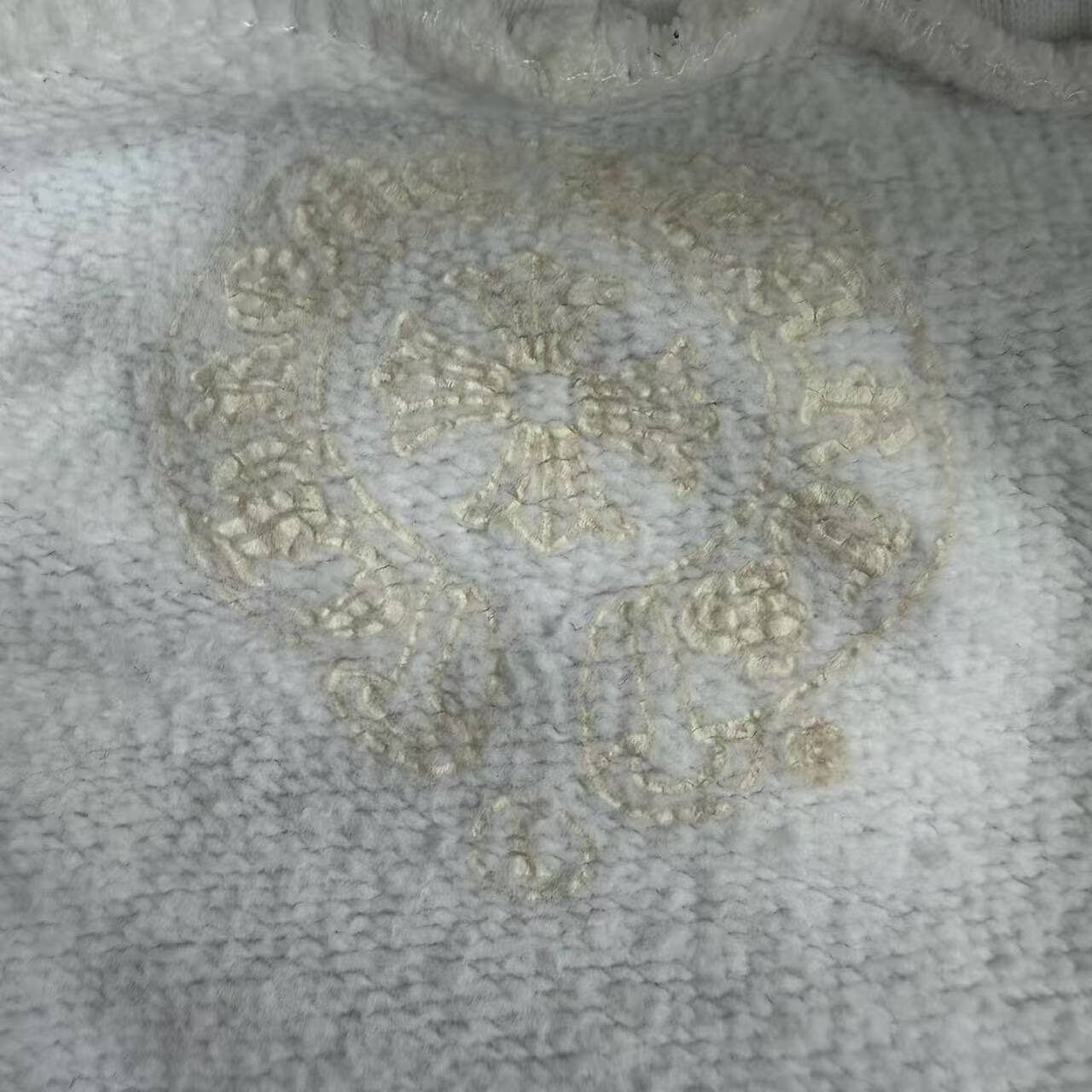 Chrome Hearts White Zip-Up Hoodie — back