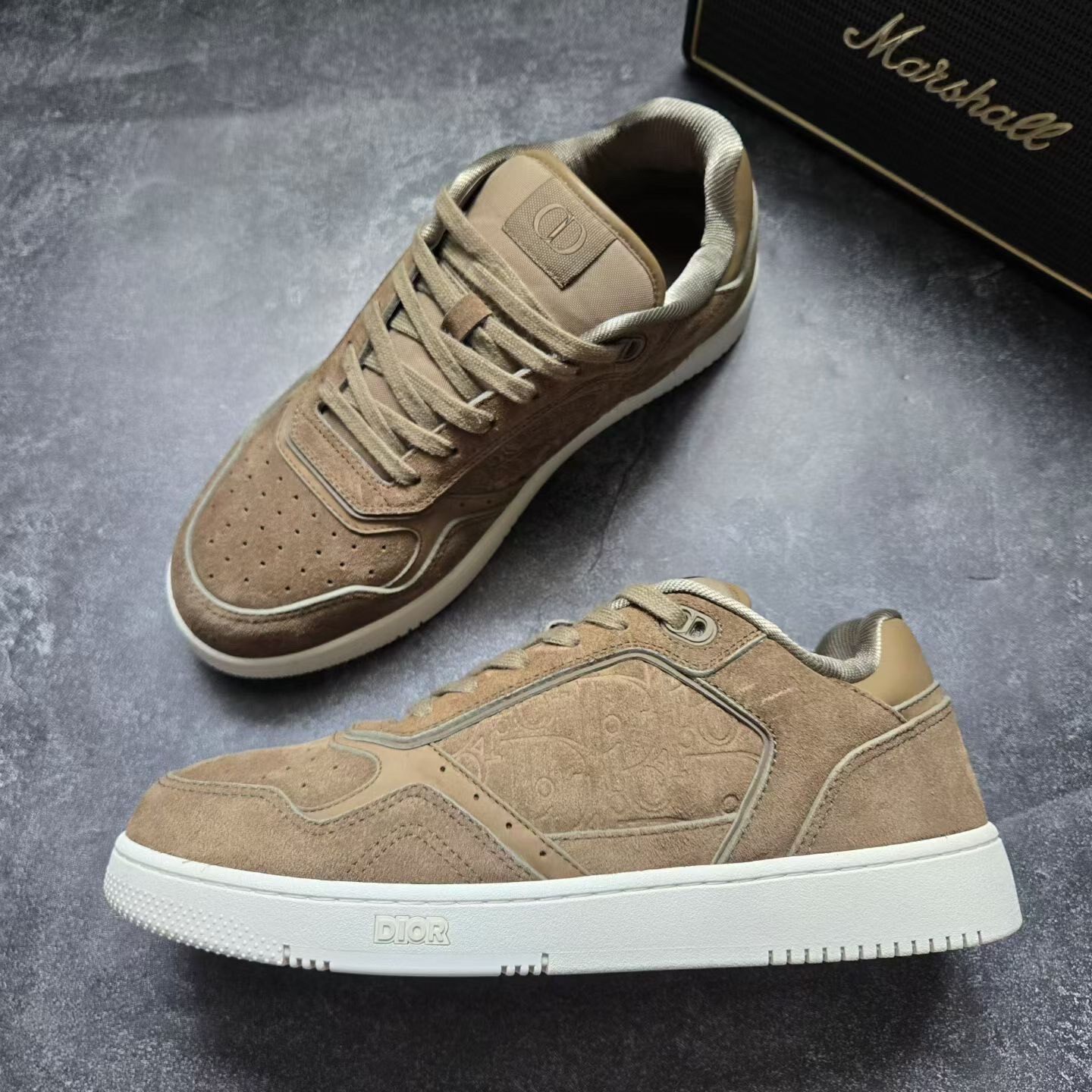 Dior B27 Brown Suede Sneakers — back