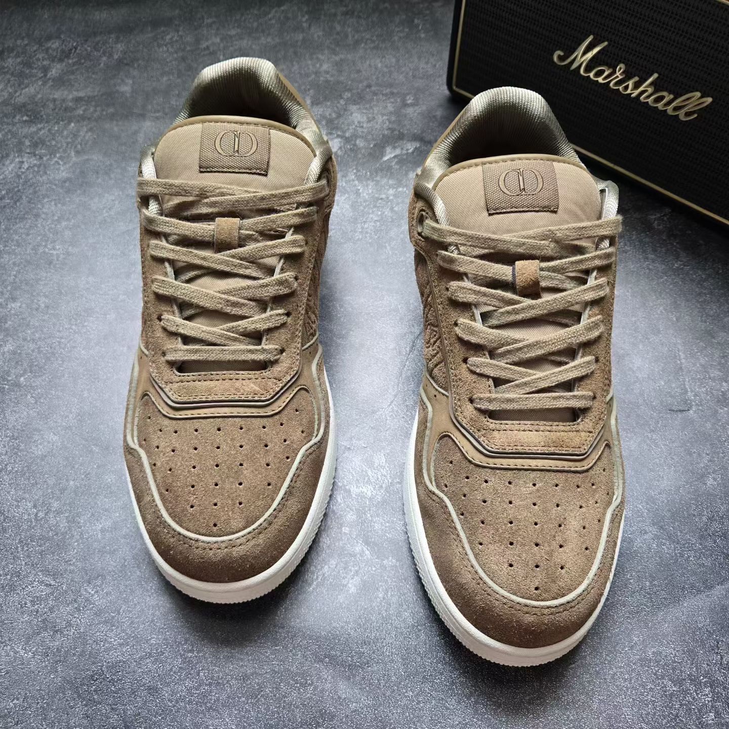 Dior B27 Brown Suede Sneakers — front