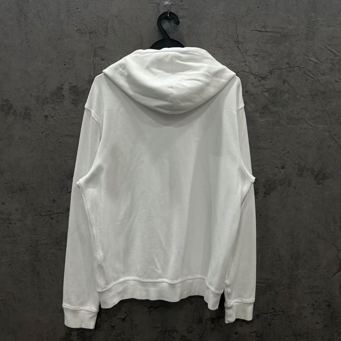 Dior Small Bee White Hooded Zip Jacket — front