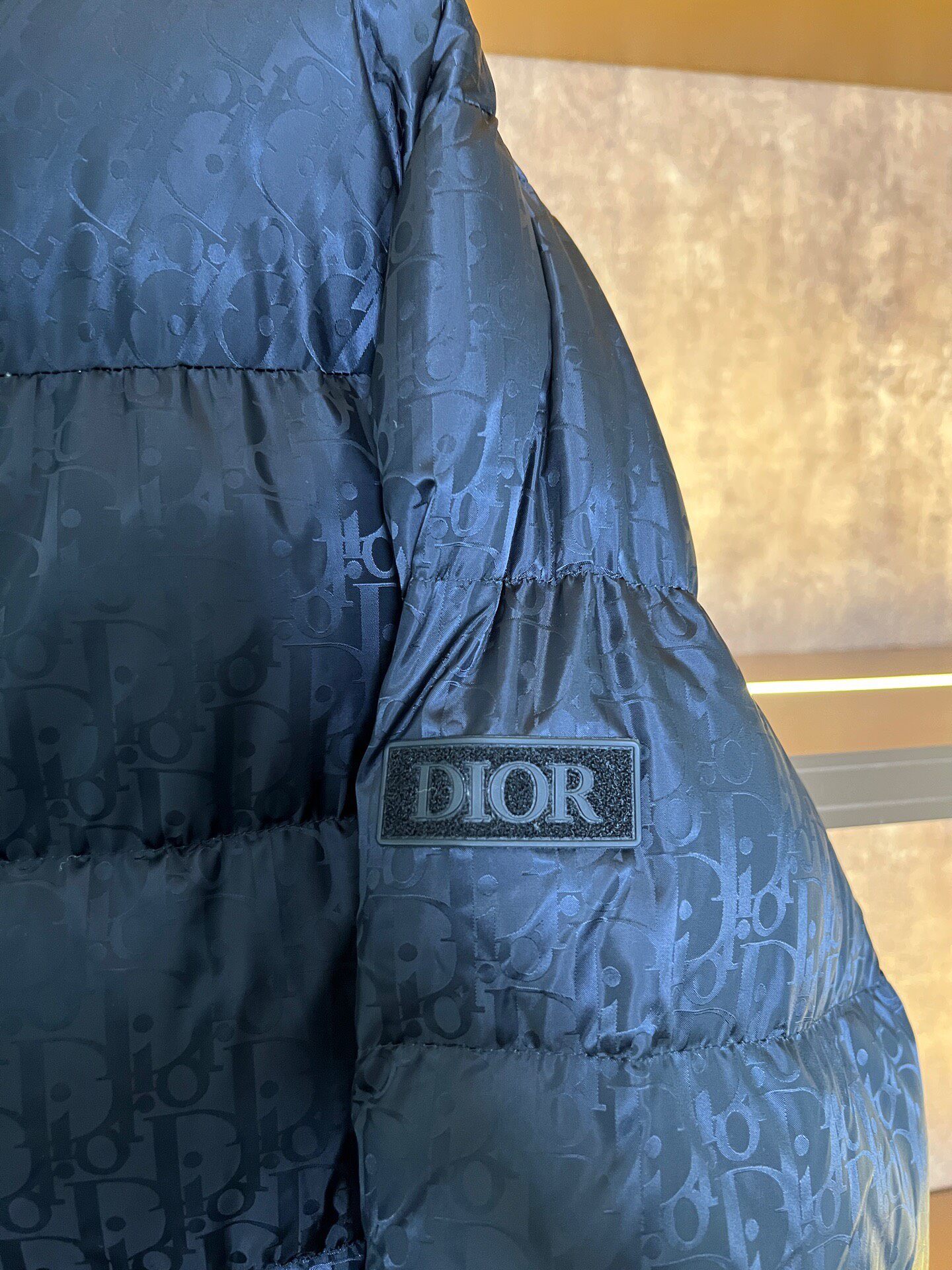 Dior Full Monogram Puffer Down Jacket — detail