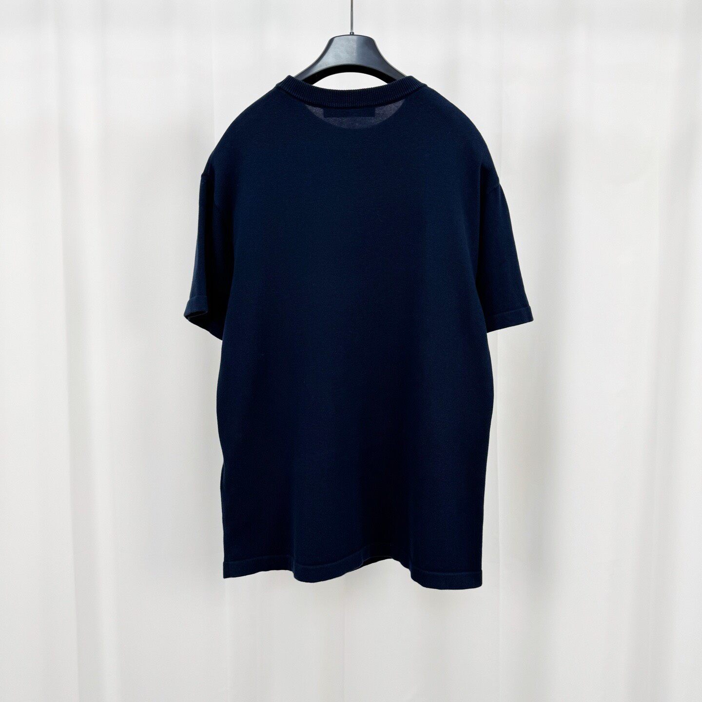 Louis Vuitton Blue Knit Short-Sleeve Top — front