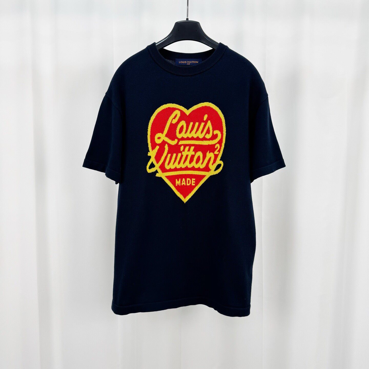 Louis Vuitton Blue Knit Short-Sleeve Top
