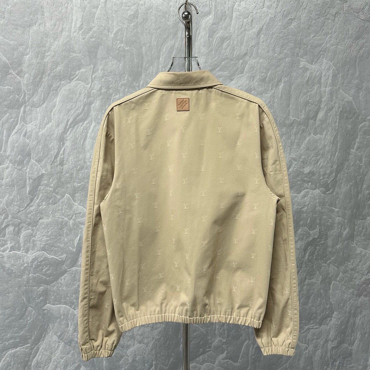 LV FW24 Beige Monogram Zip Jacket — back