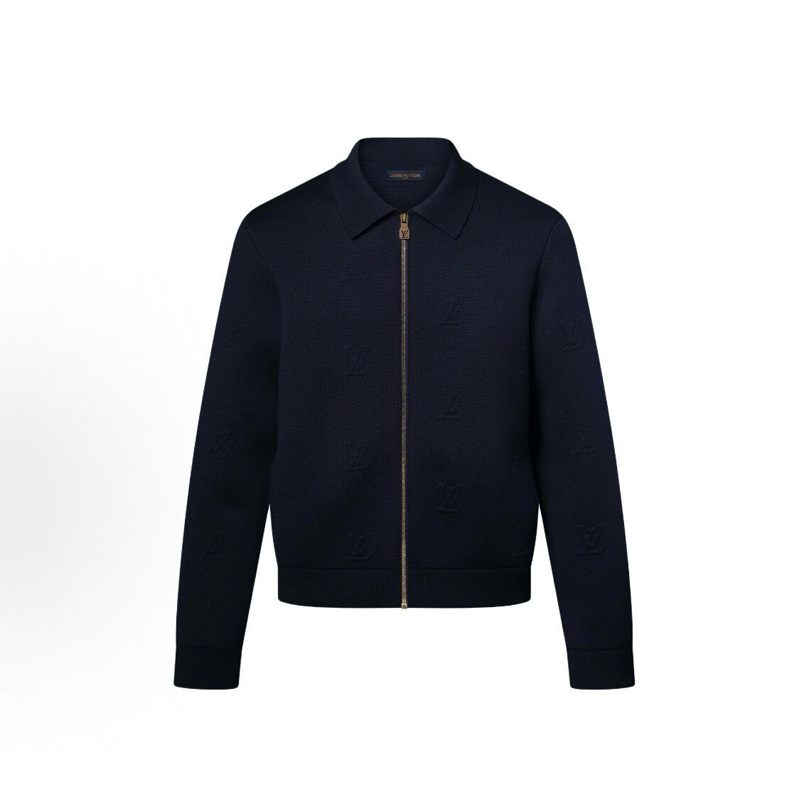 LV SS26 Embossed Monogram Collared Jacket