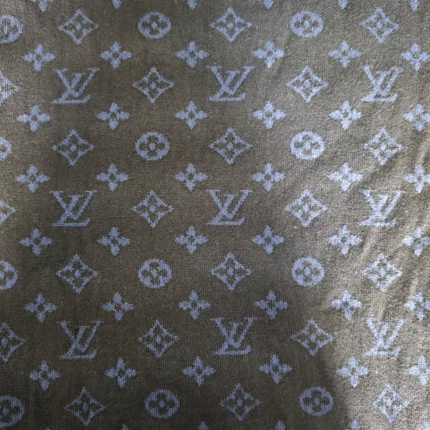 Louis Vuitton Blue Print Cashmere Knit Sweater — detail