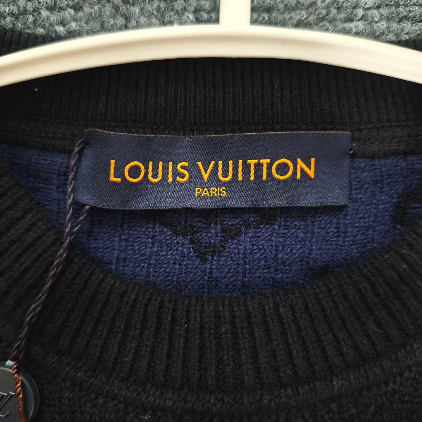 Louis Vuitton Blue Print Cashmere Knit Sweater — back