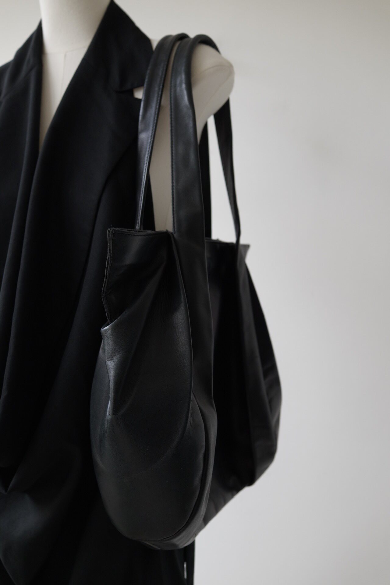 Yohji Yamamoto 18SS Irregular Leather Tote Bag — label