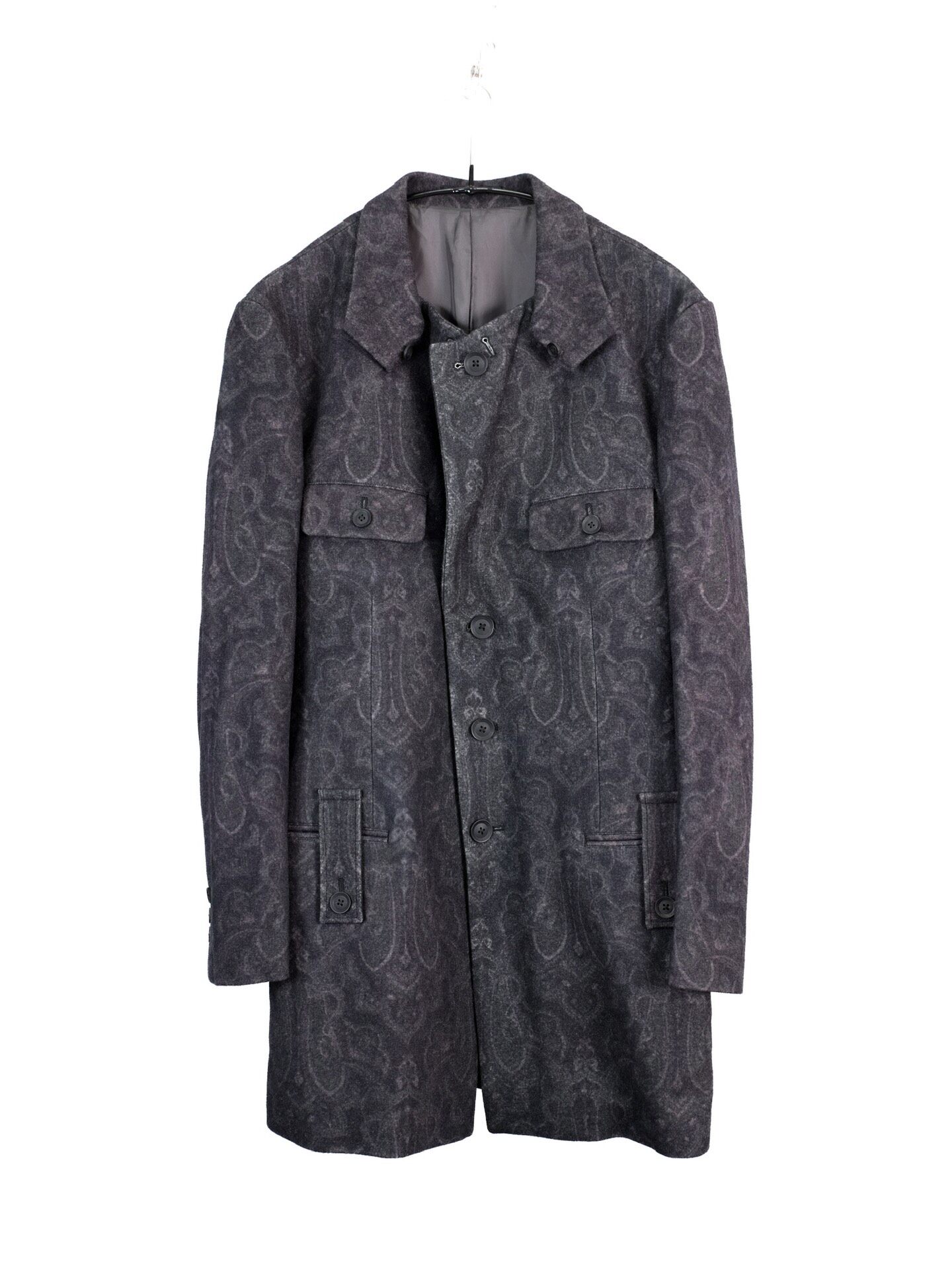 Yohji Yamamoto 23AW Jacquard Blazer Coat — front