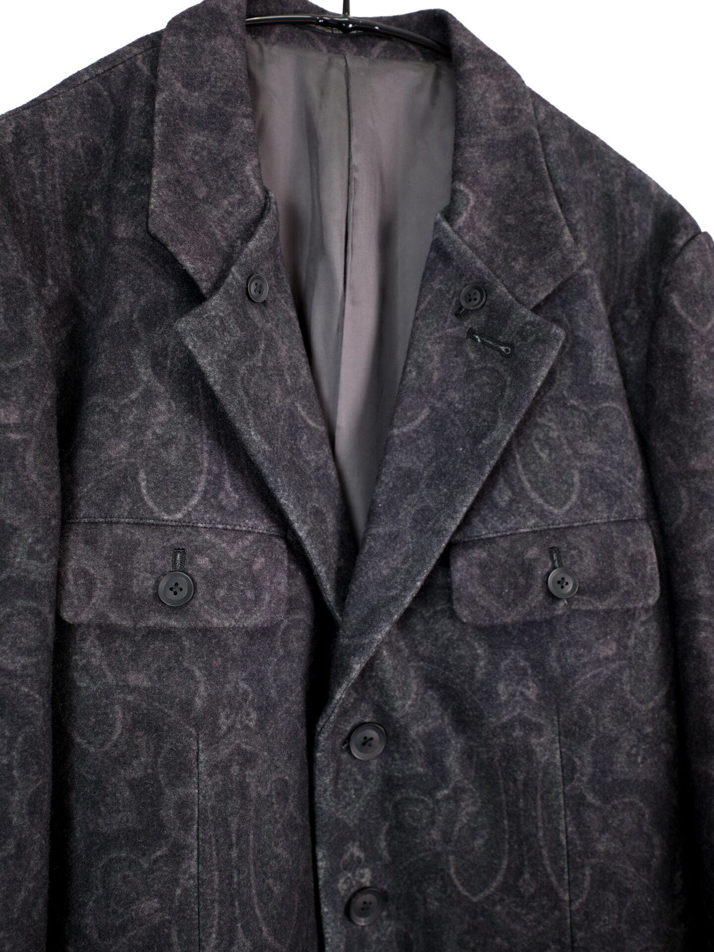 Yohji Yamamoto 23AW Jacquard Blazer Coat — back