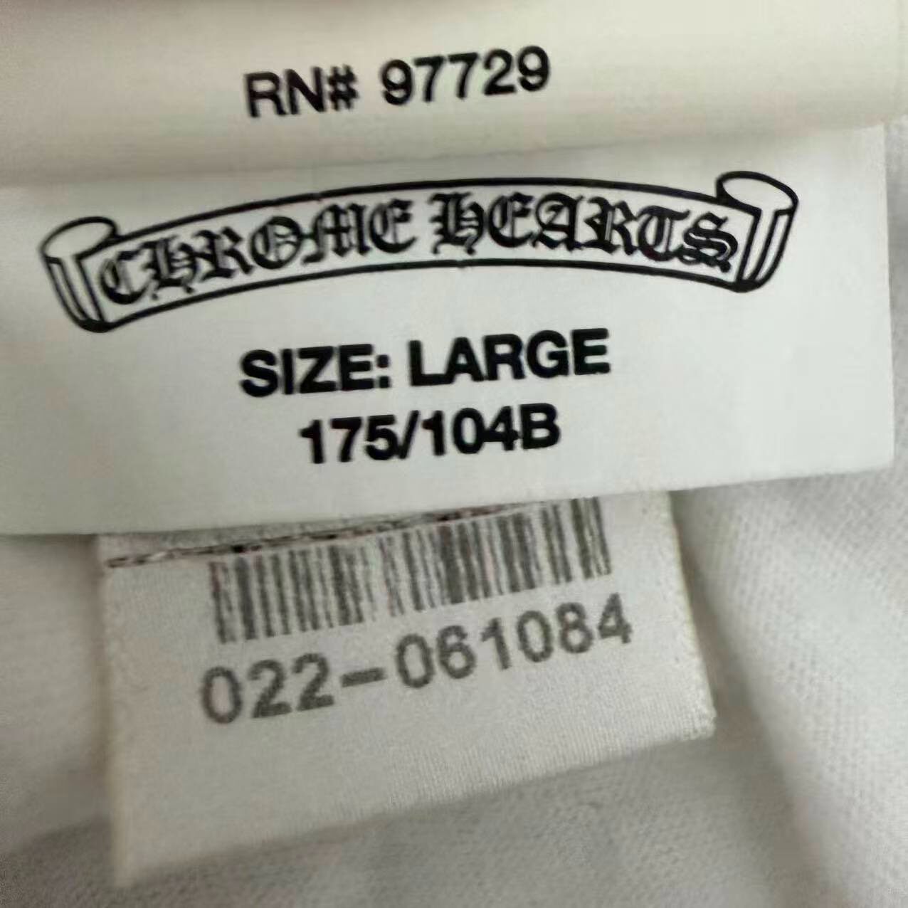 Chrome Hearts White Gradient Long-Sleeve Top — label
