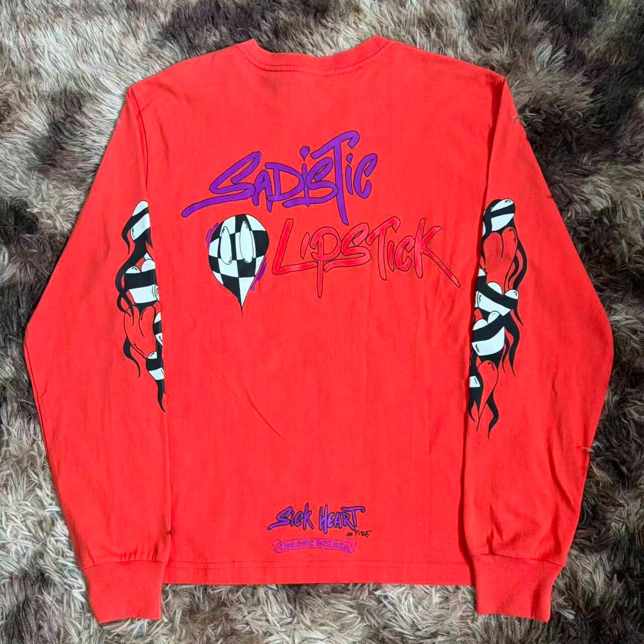 Chrome Hearts Red Matty Boy Long Sleeve Shirt — front