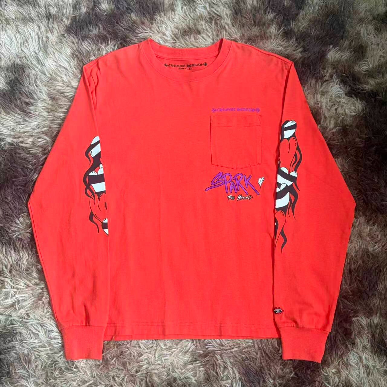 Chrome Hearts Red Matty Boy Long Sleeve Shirt