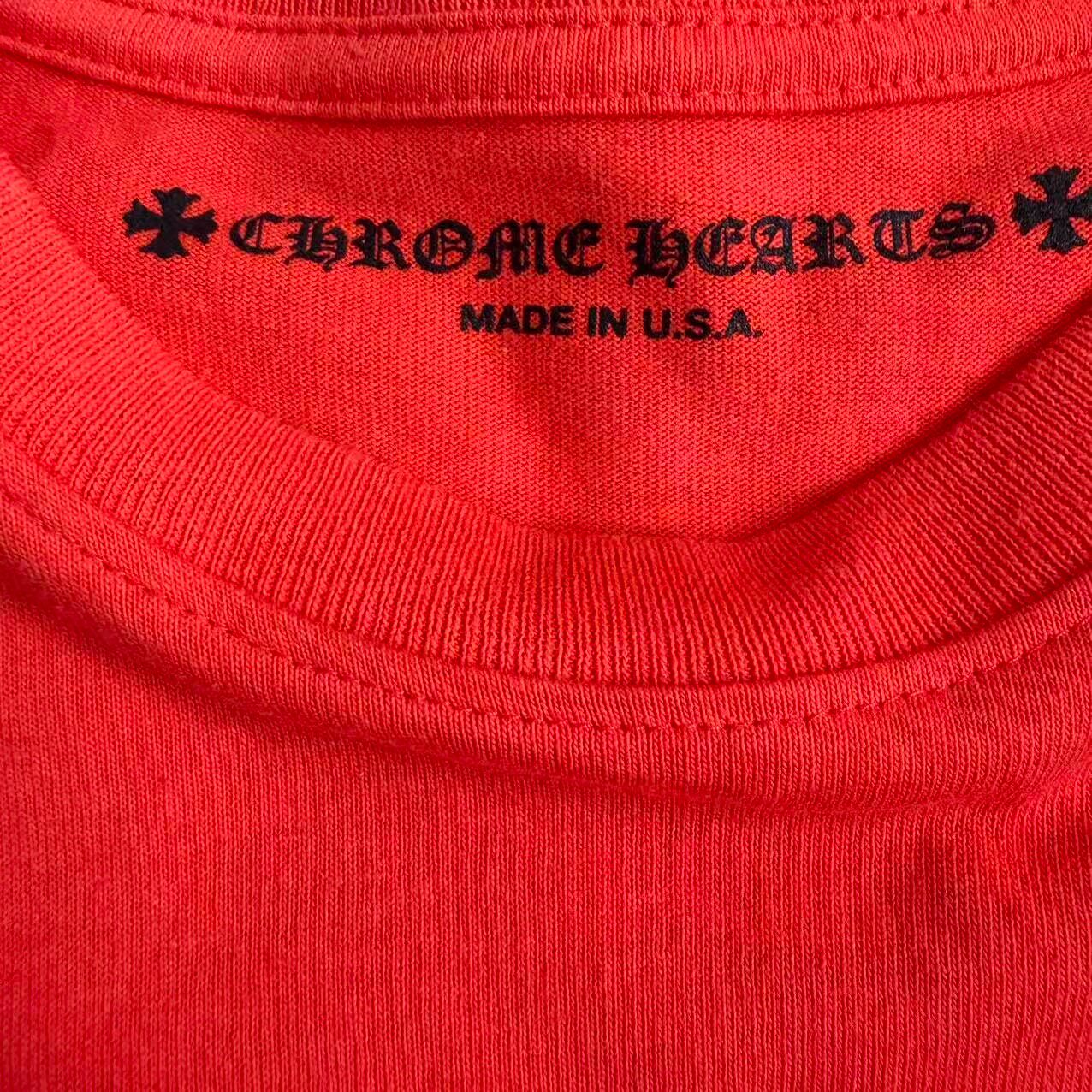 Chrome Hearts Red Matty Boy Long Sleeve Shirt — detail