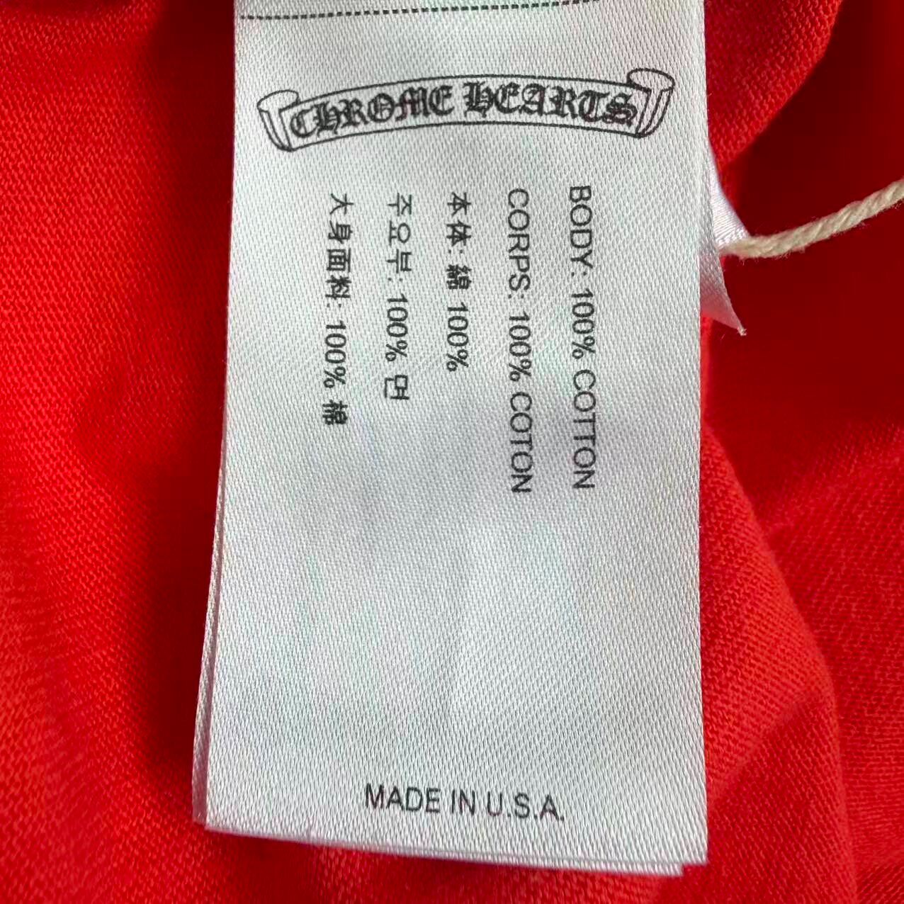 Chrome Hearts Red Matty Boy Long Sleeve Shirt — back