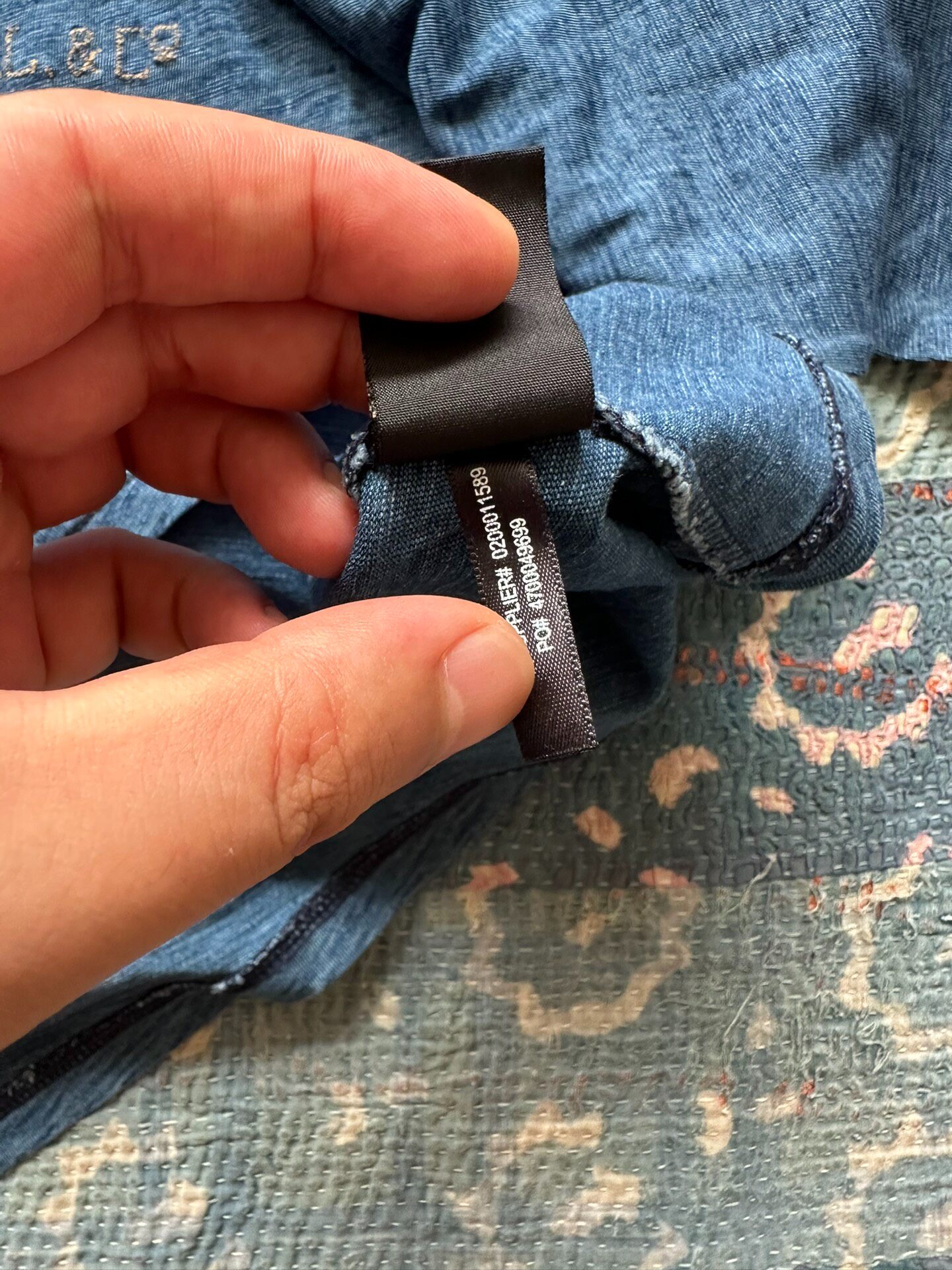 RRL Blue Chief Embroidered Long Sleeve — label