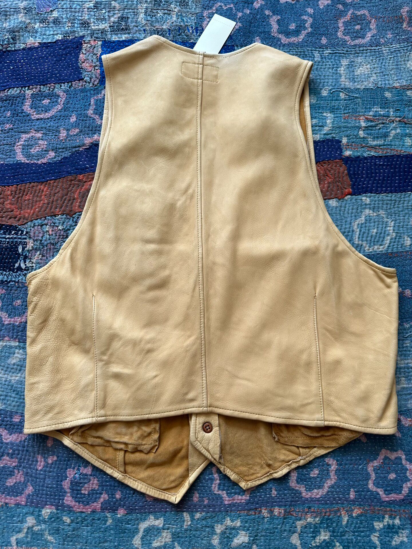 RRL Tan Suede Vest New With Tag — front