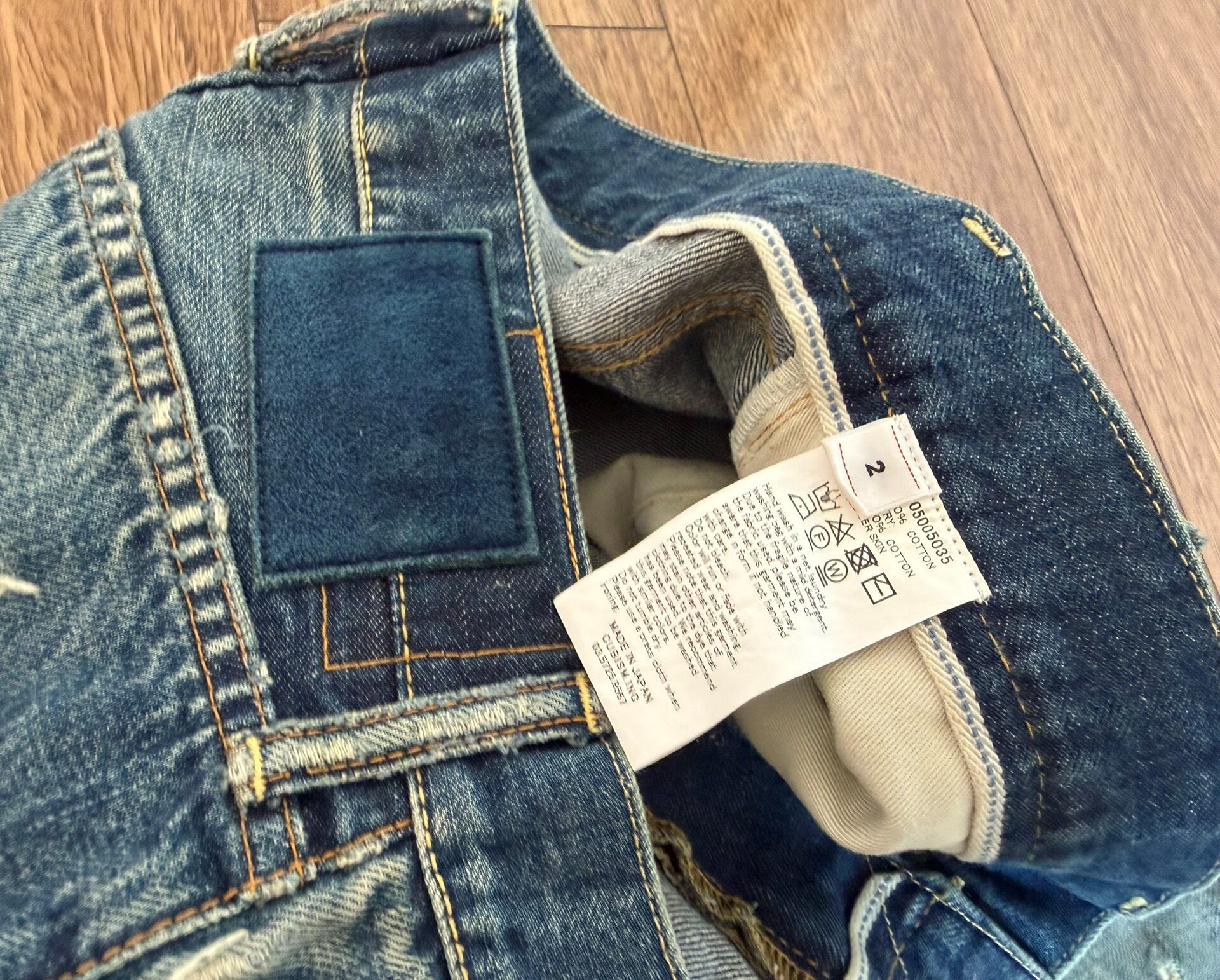 VISVIM 19SS Distressed Denim Pants — detail