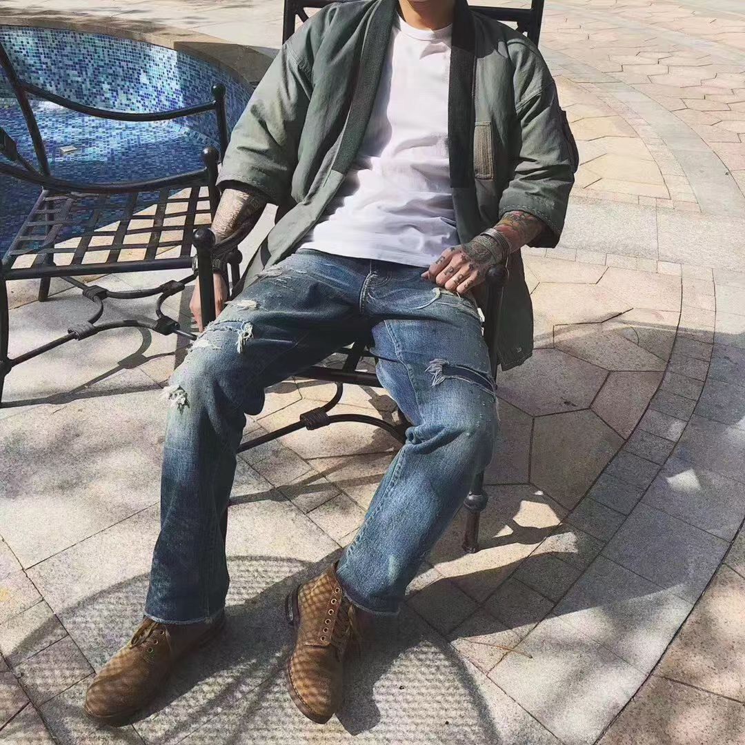 VISVIM 19SS Distressed Denim Pants — label