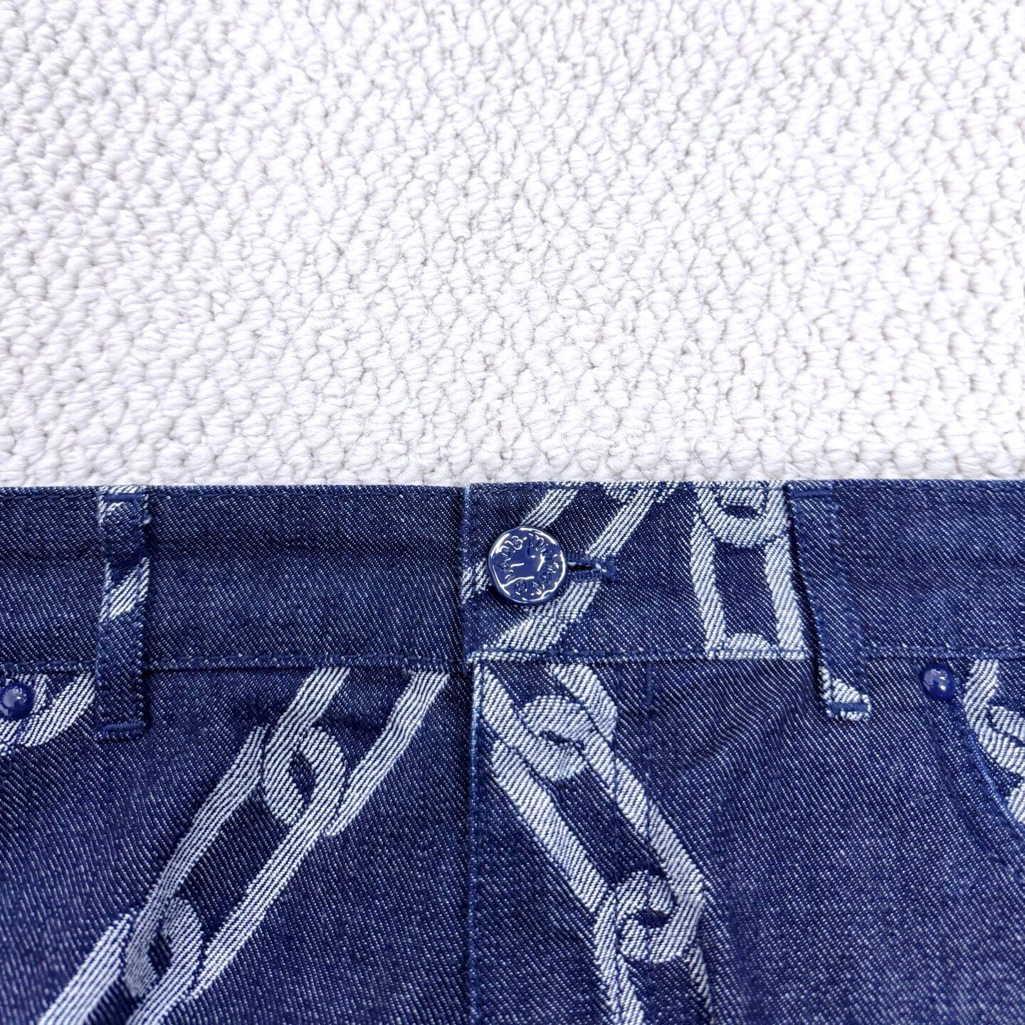 Louis Vuitton Chain Detail Denim Jeans — label
