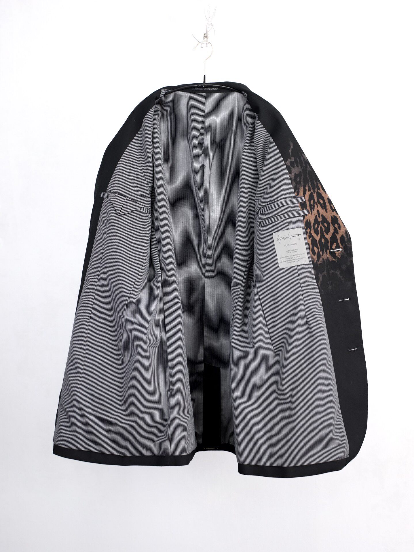 Yohji Yamamoto 22AW Tea Leopard Blazer — back