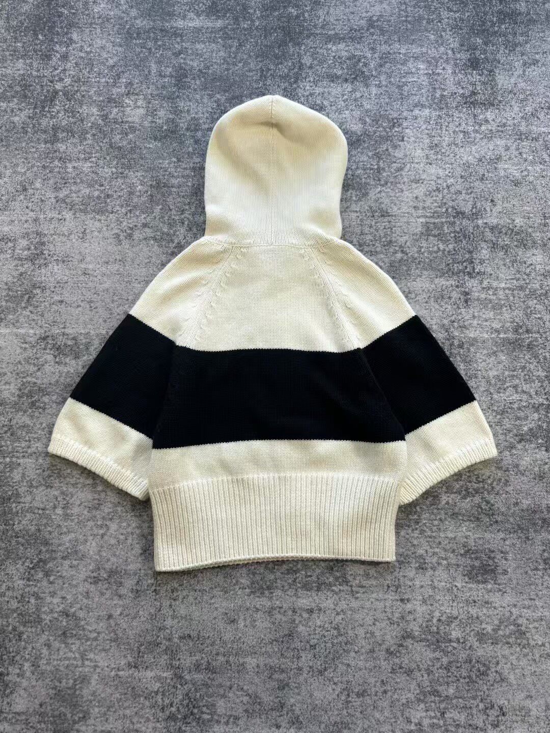 Dior Cream Black 8 Knit Hoodie — front
