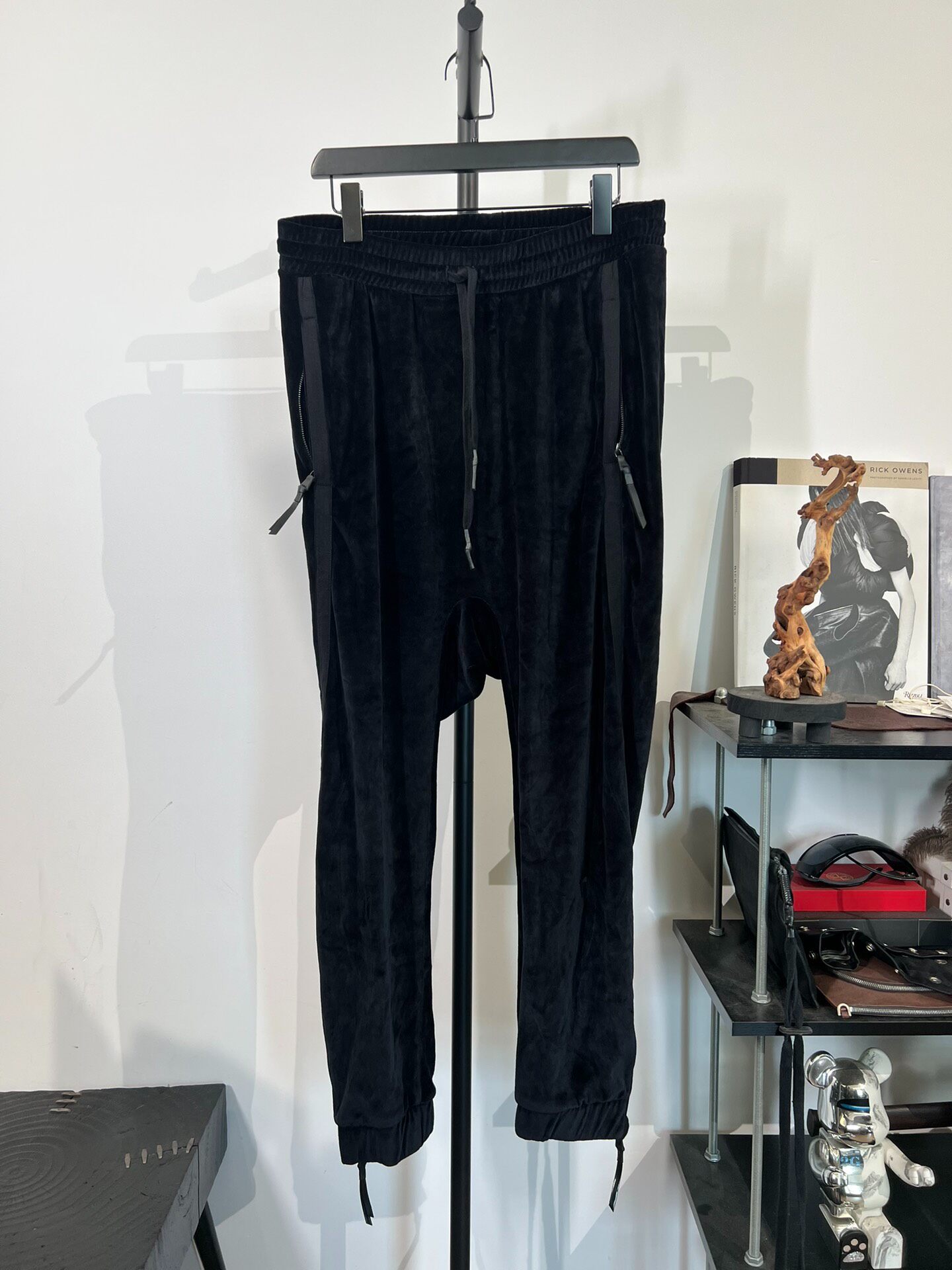 Boris Bidjan Saberi Velour Drop-crotch Pants