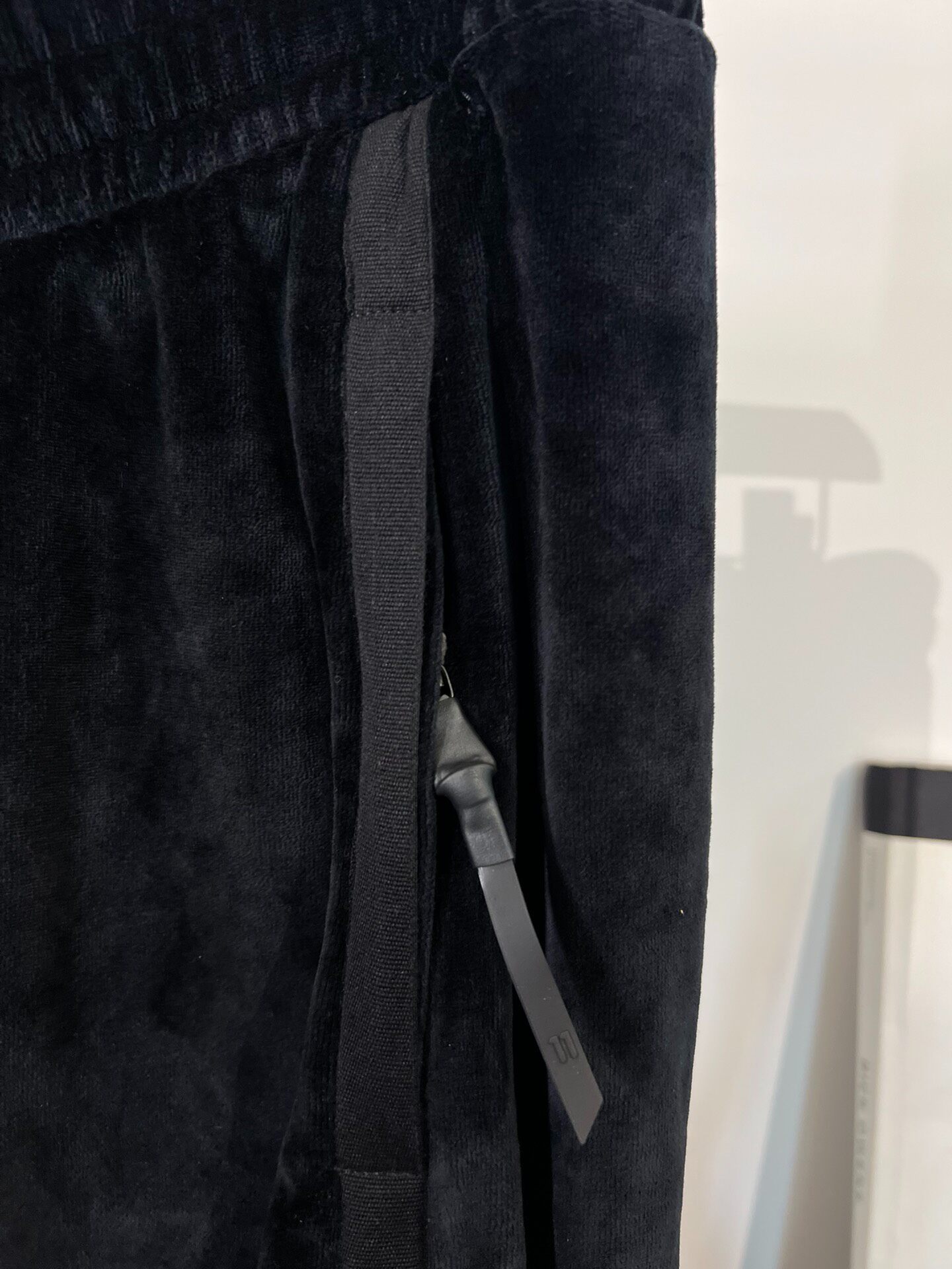 Boris Bidjan Saberi Velour Drop-crotch Pants — back