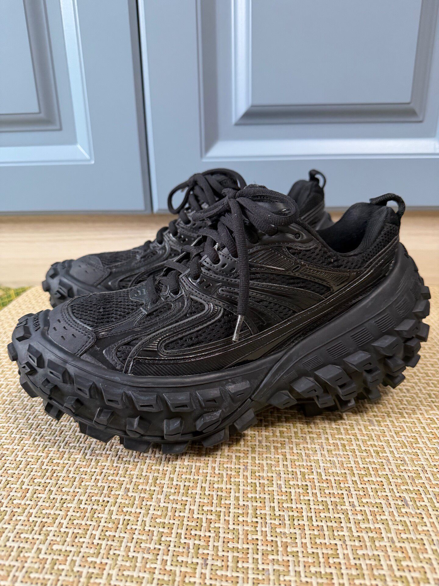 Balenciaga Defender Black Chunky Sneakers