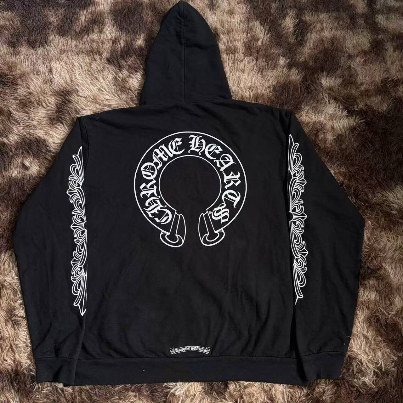 Chrome Hearts Black Zip-Up Hoodie — front