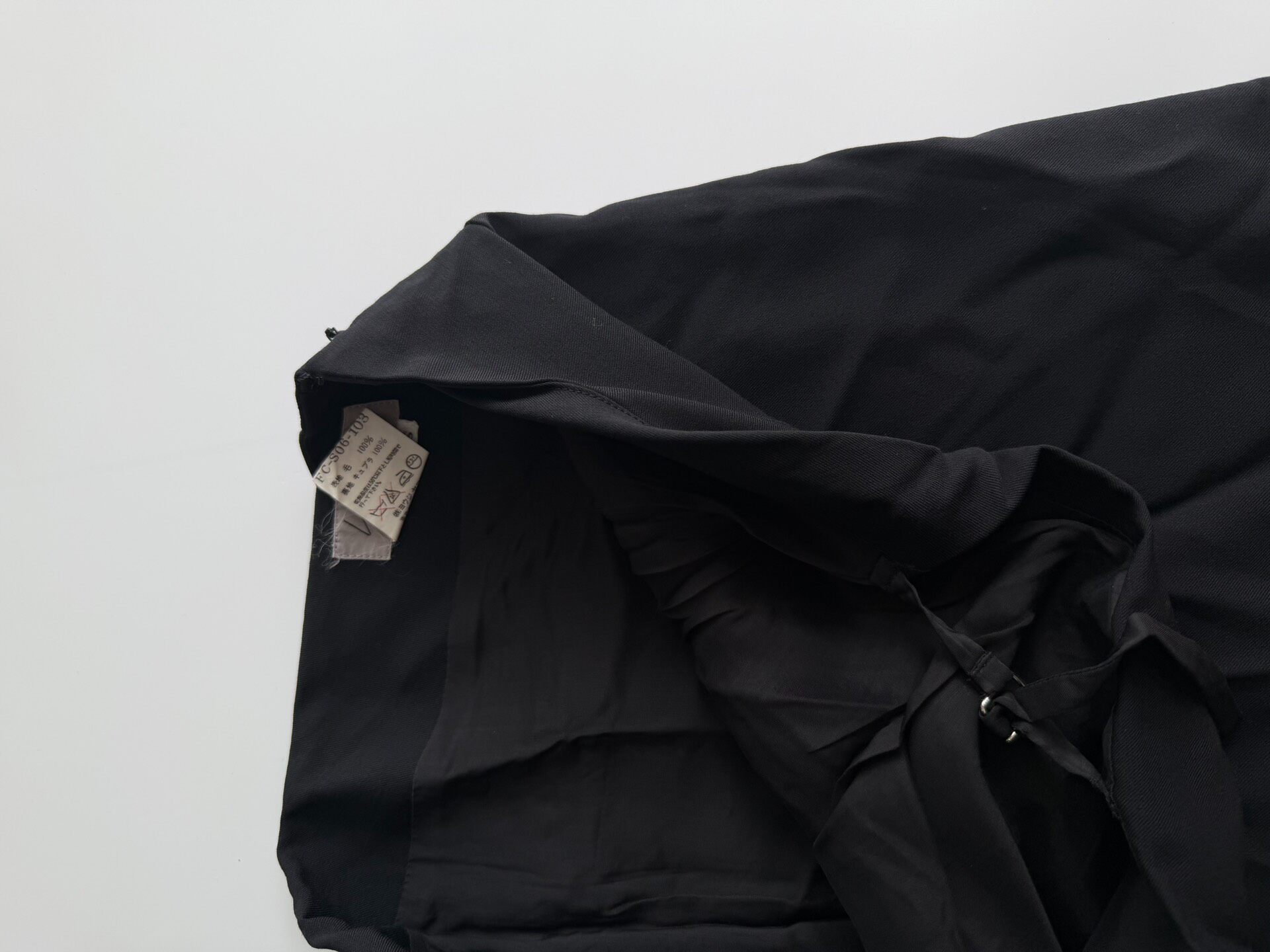 Yohji Yamamoto 90s Asymmetric Skirt — label